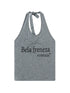 Century Ambiguity Knit Halter Top With Adjustable Straps