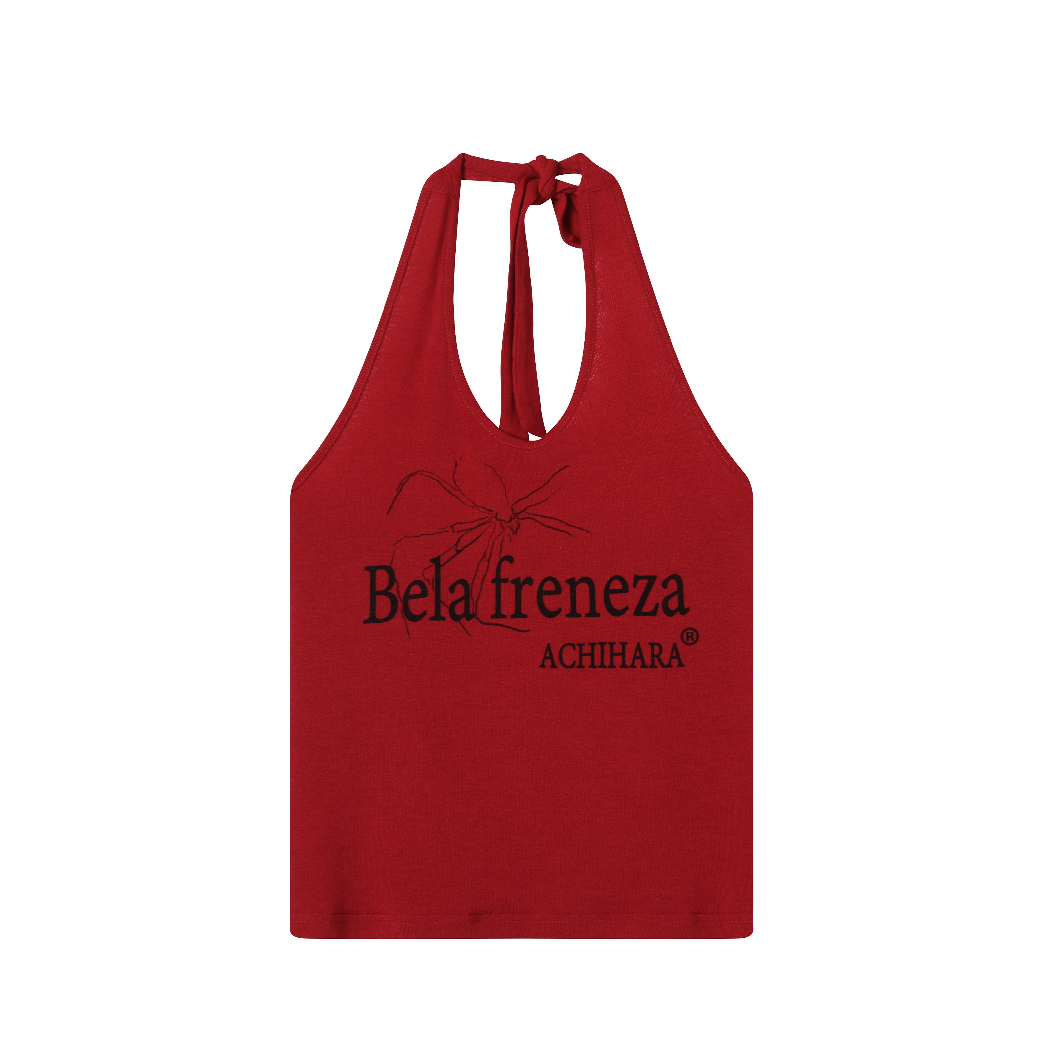 Achihara Century Ambiguity Knit Halter Top With Adjustable Straps