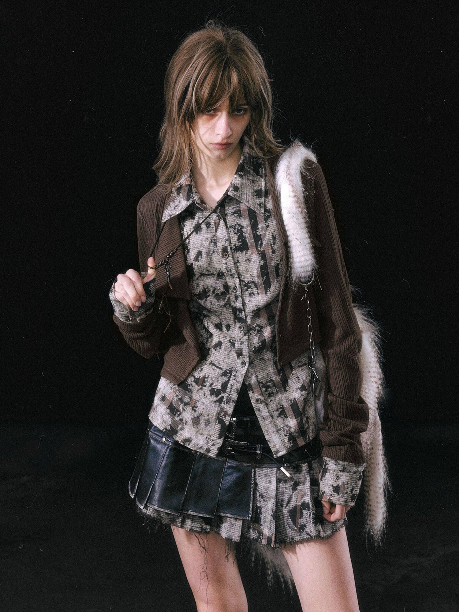 Cest Nous Colorblock Patchwork Faux Layered Women&