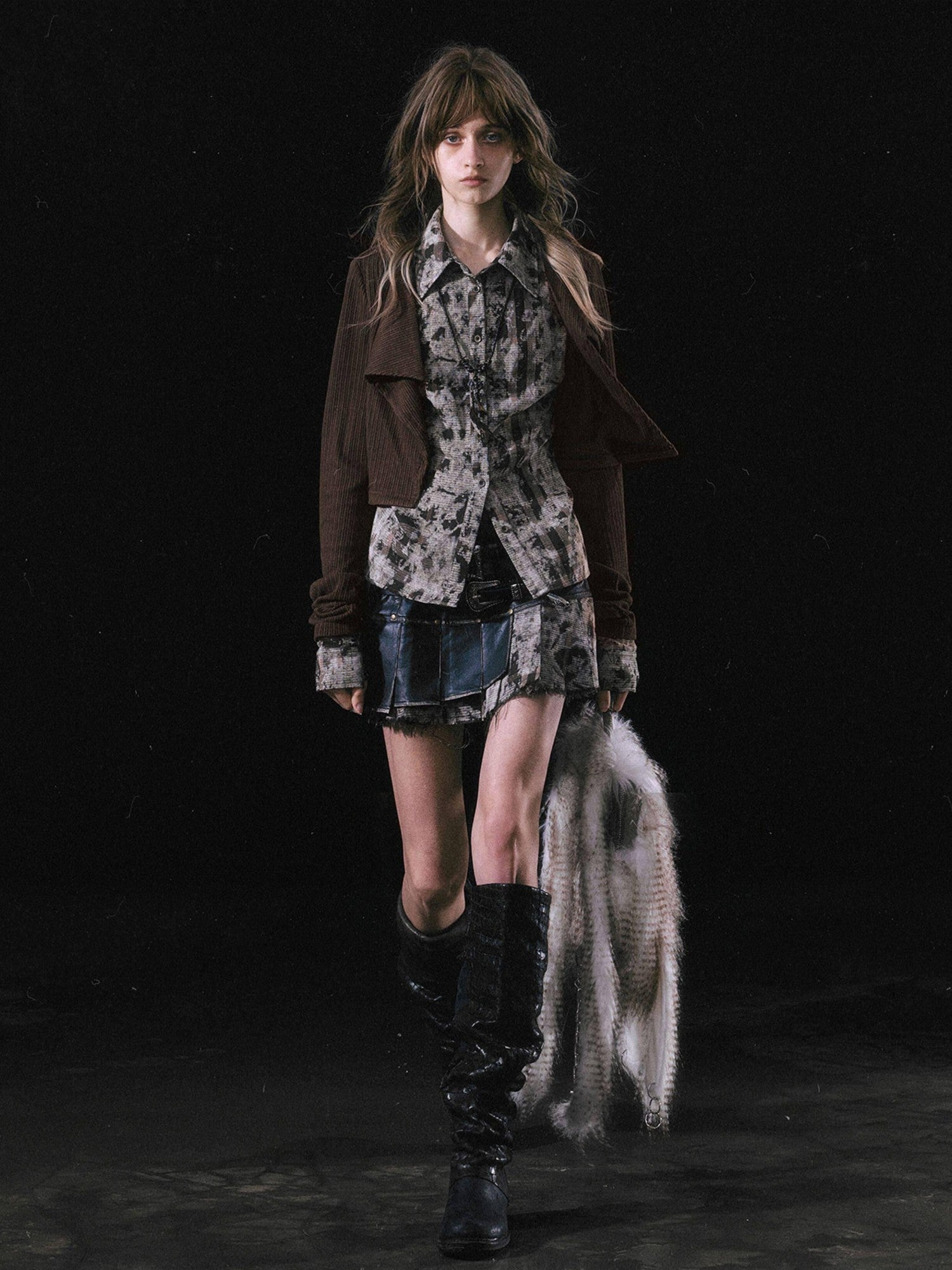 Cest Nous Colorblock Patchwork Faux Layered Women&