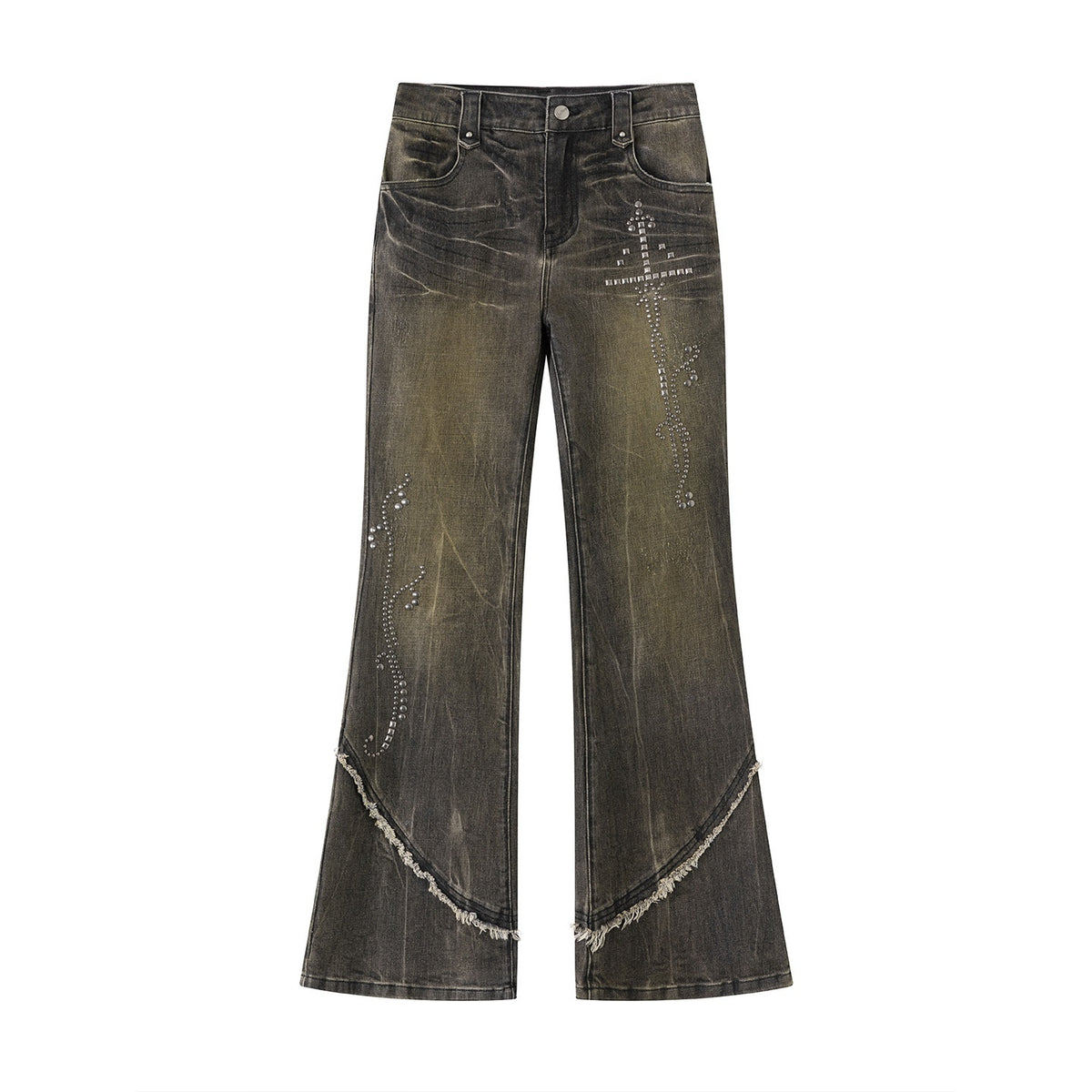 Cest_Nous_Distressed_Studded_Mud_Dye_Raw_Edge_Women&