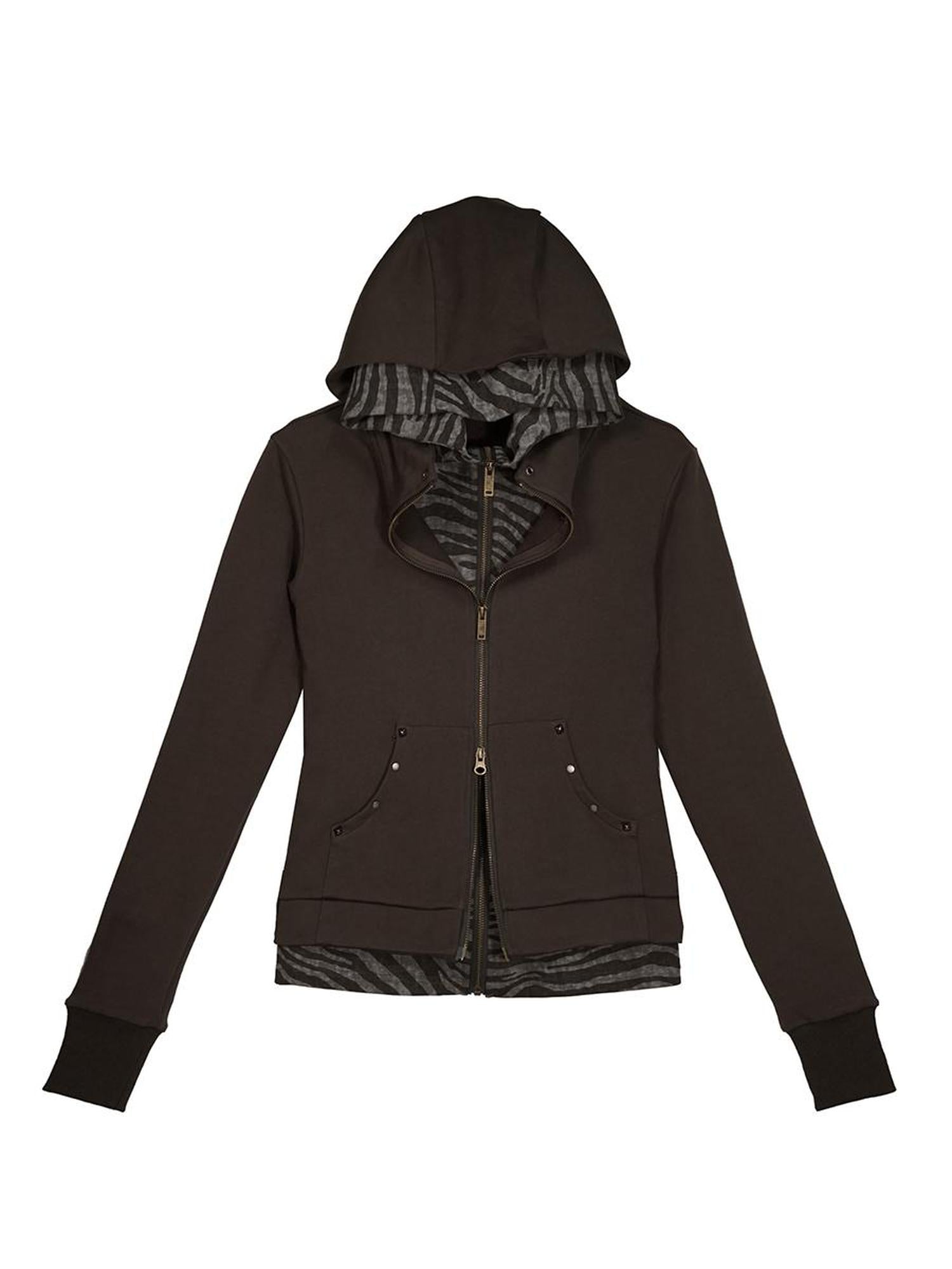 Update Cest Nous Medieval Studded Zip Up Striped Knit Sweater Jacket