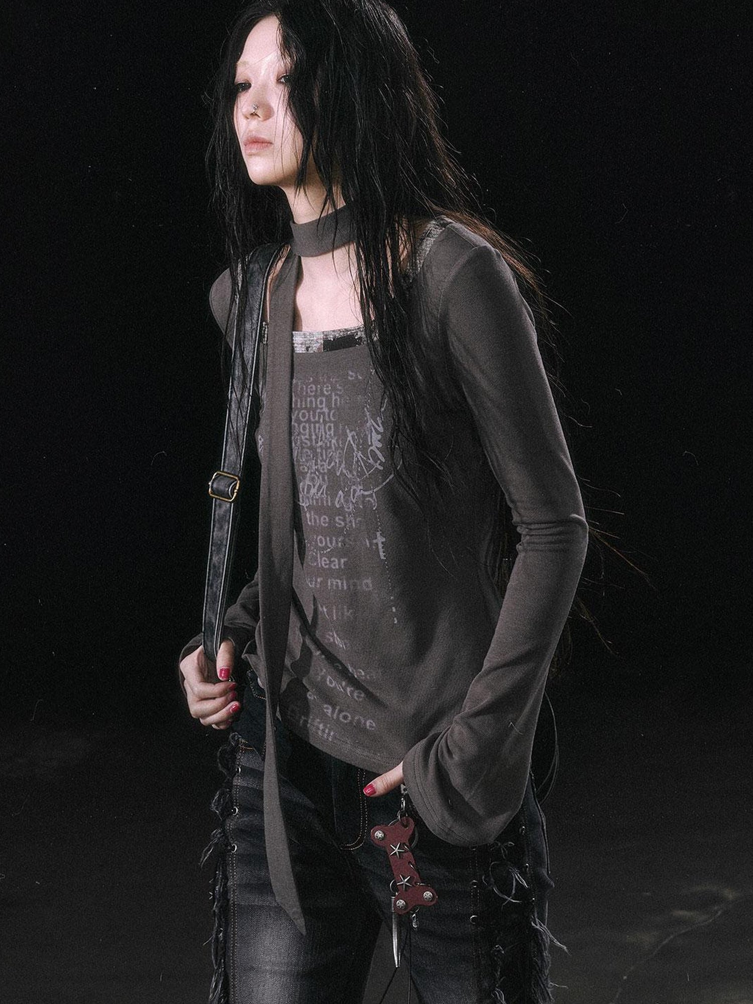 Update Cest Nous Punk Bone Leather Keychain Escape In Rain