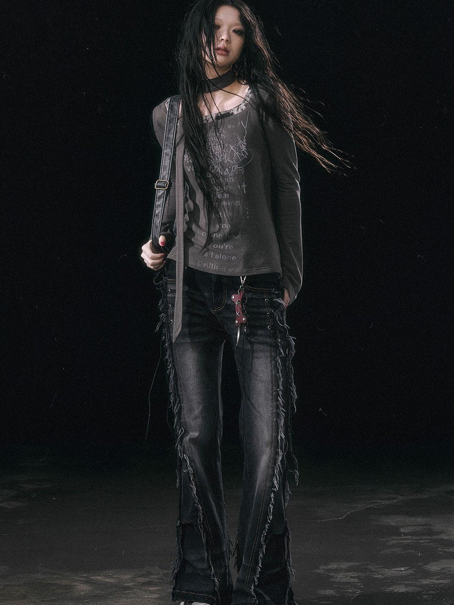 Update Cest Nous Punk Bone Leather Keychain Escape In Rain