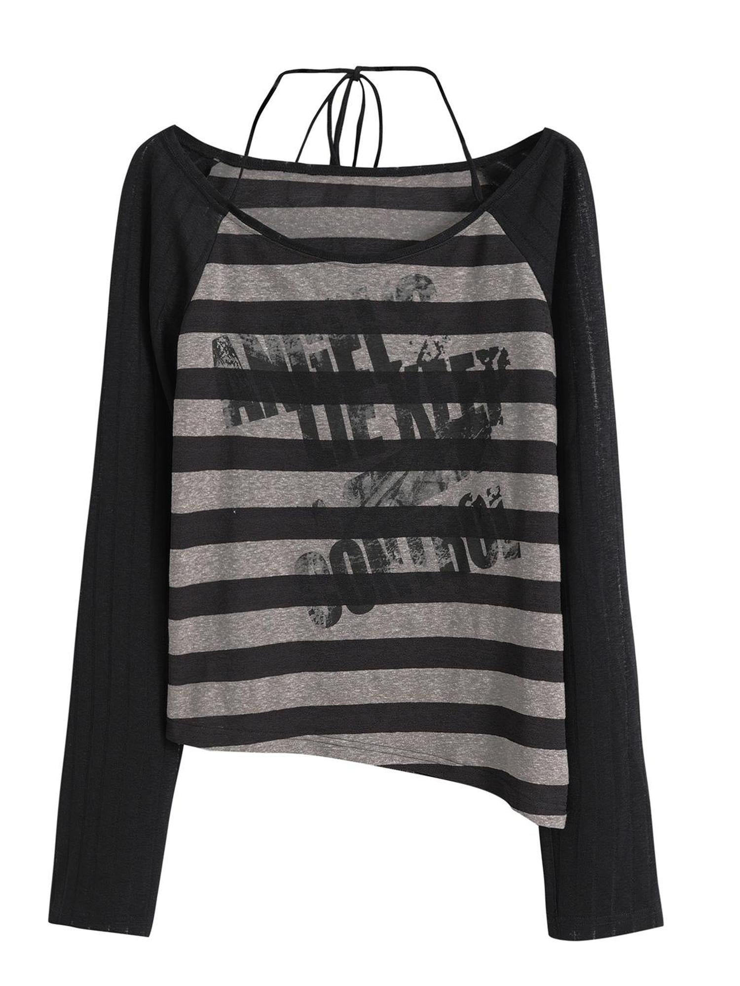 Cest Nous Punk Graffiti Sheer Mesh Sun Protection Top