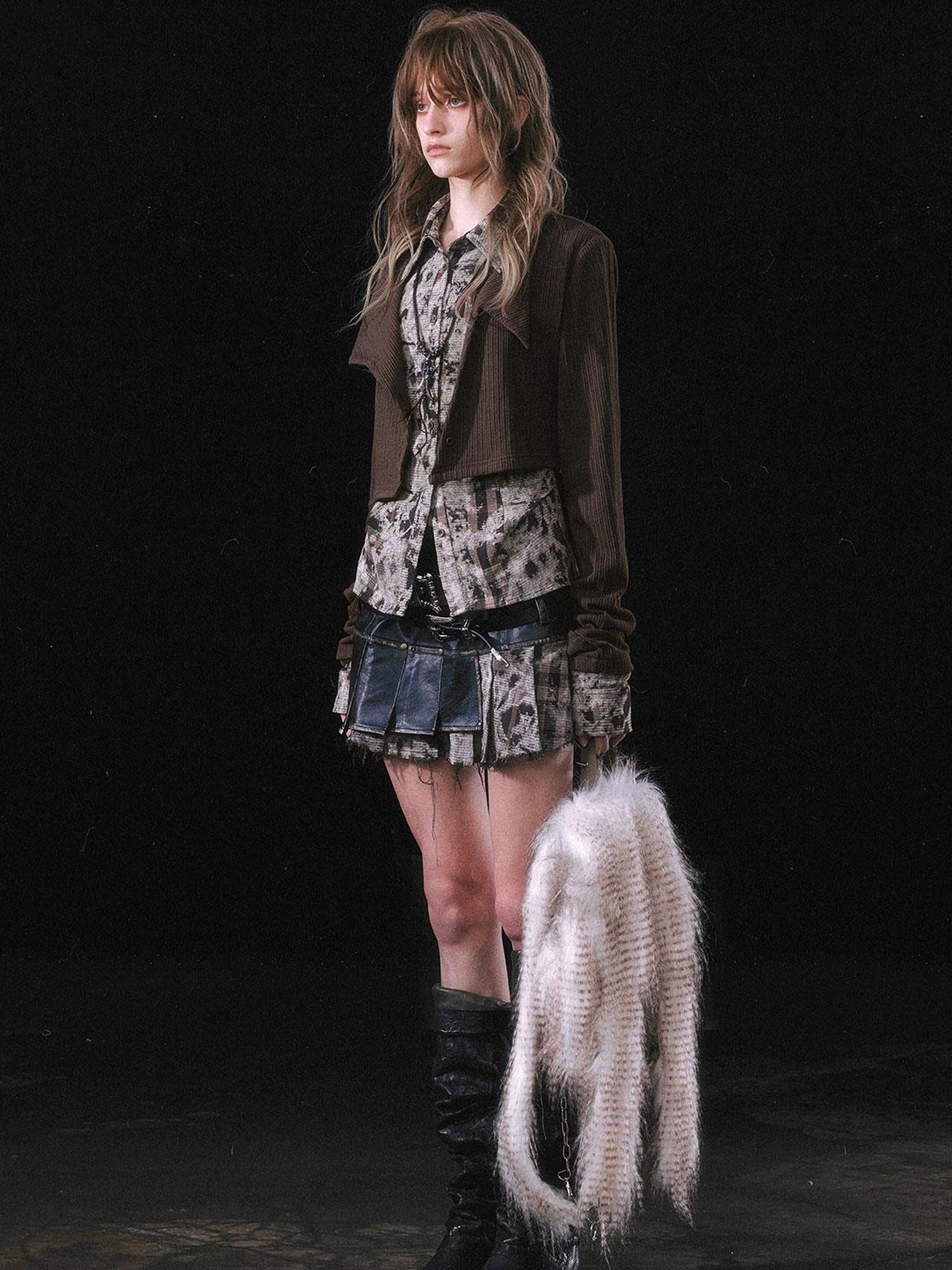Update Cest Nous Punk Rabbit Ear Faux Fur Backpack