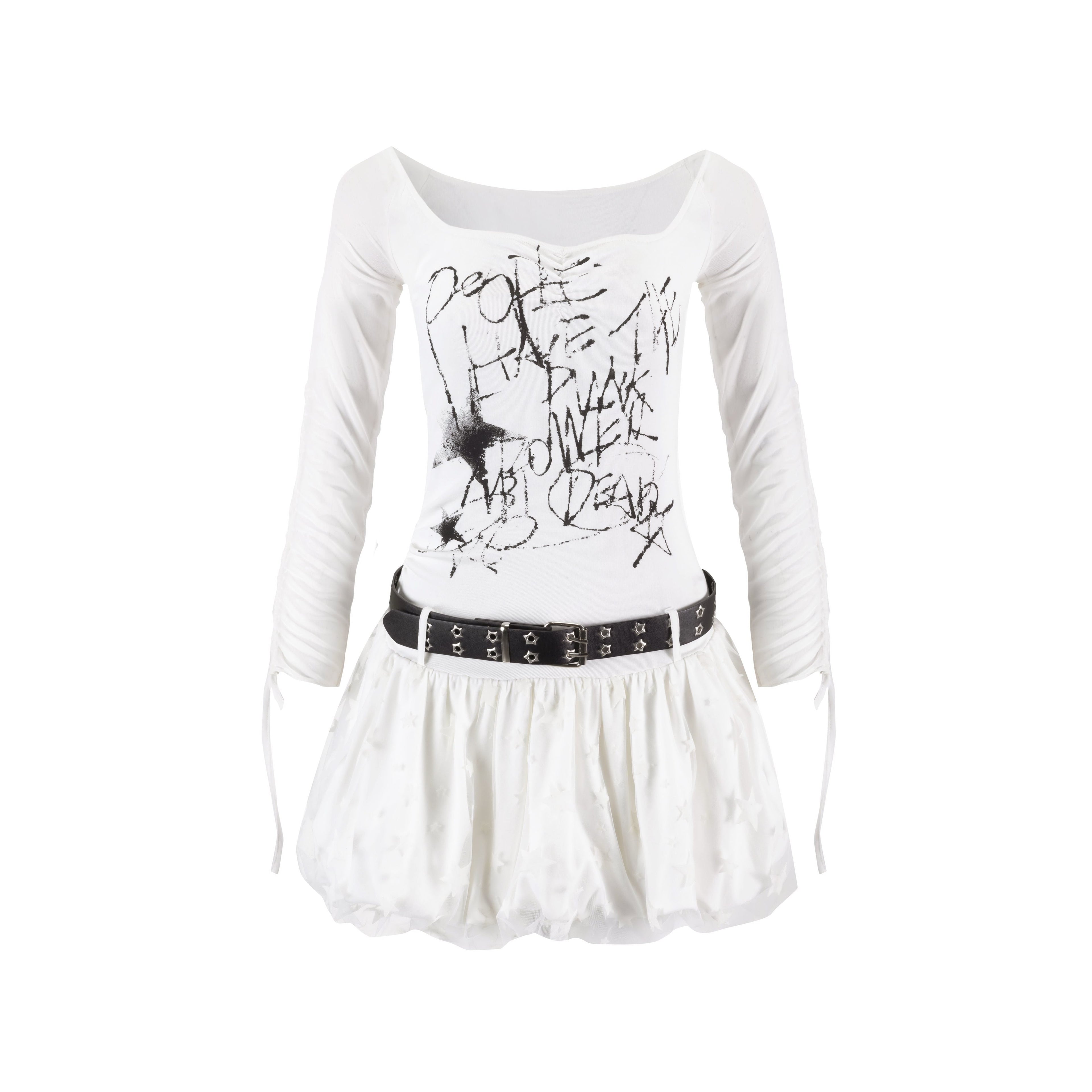Cest_Nous_Punk_Star_Print_Raglan_Sleeve_Puff_Women&