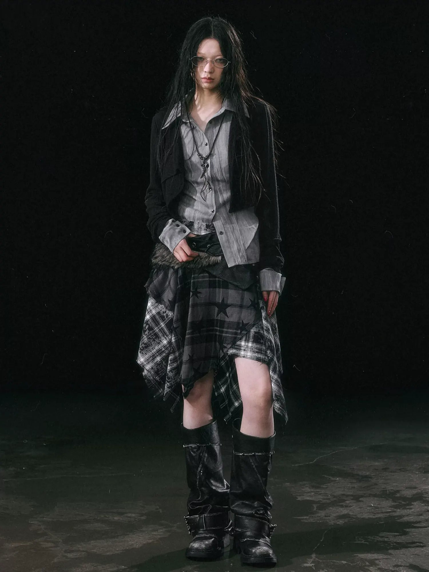 Cest Nous Rebel In Disguise Patchwork Shirt