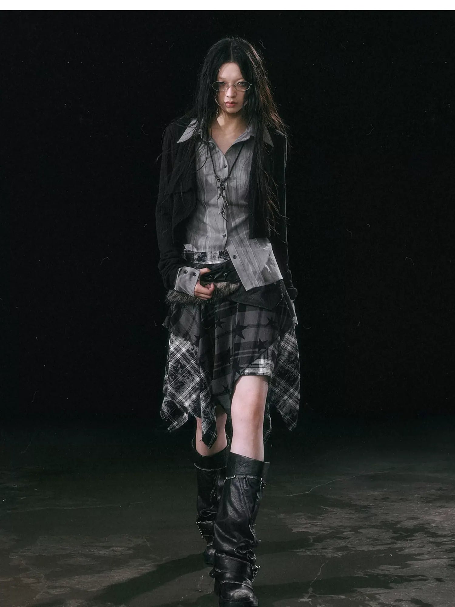 Cest Nous Rebel In Disguise Patchwork Shirt