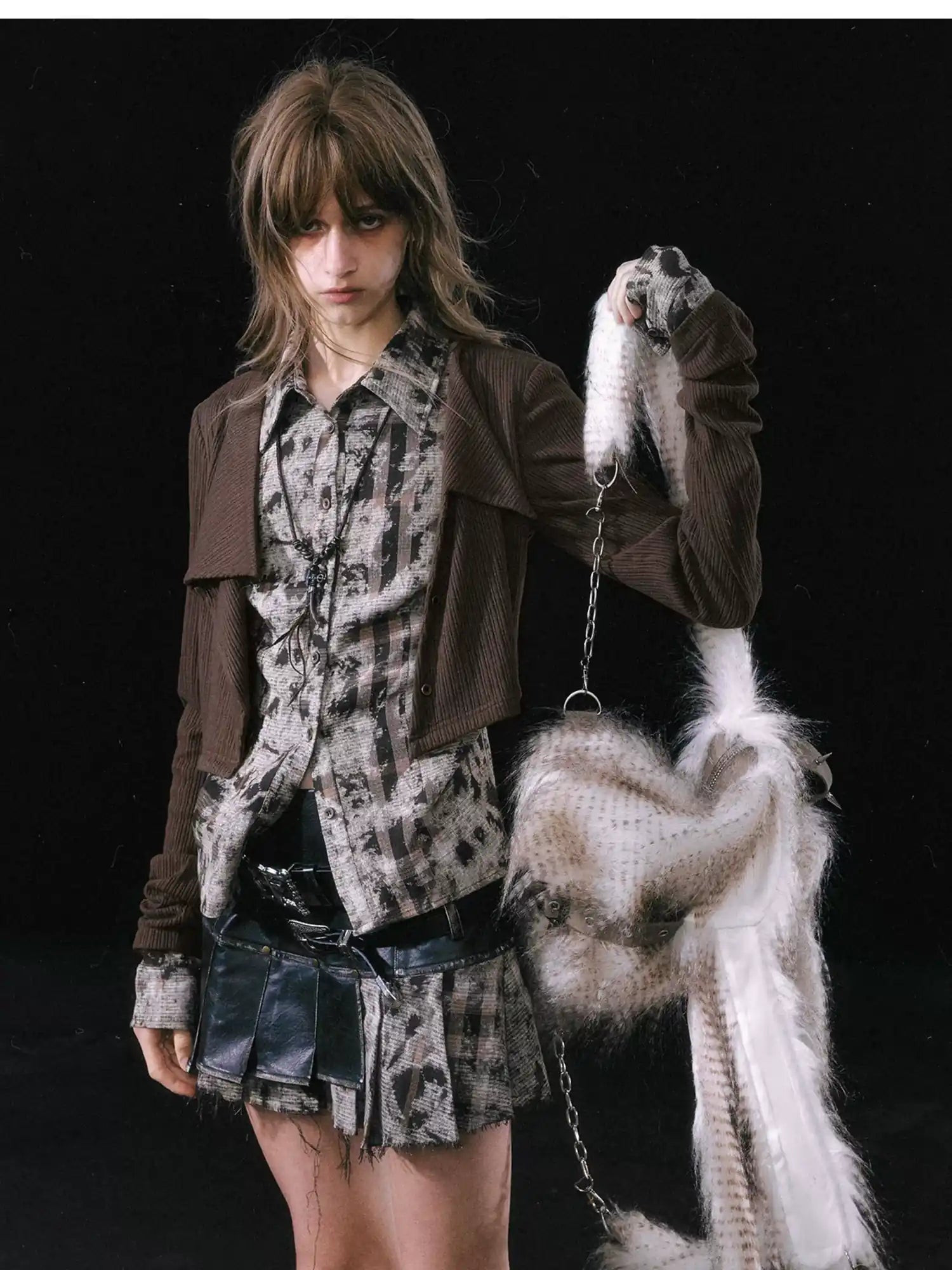 Cest Nous Rebel In Disguise Patchwork Shirt