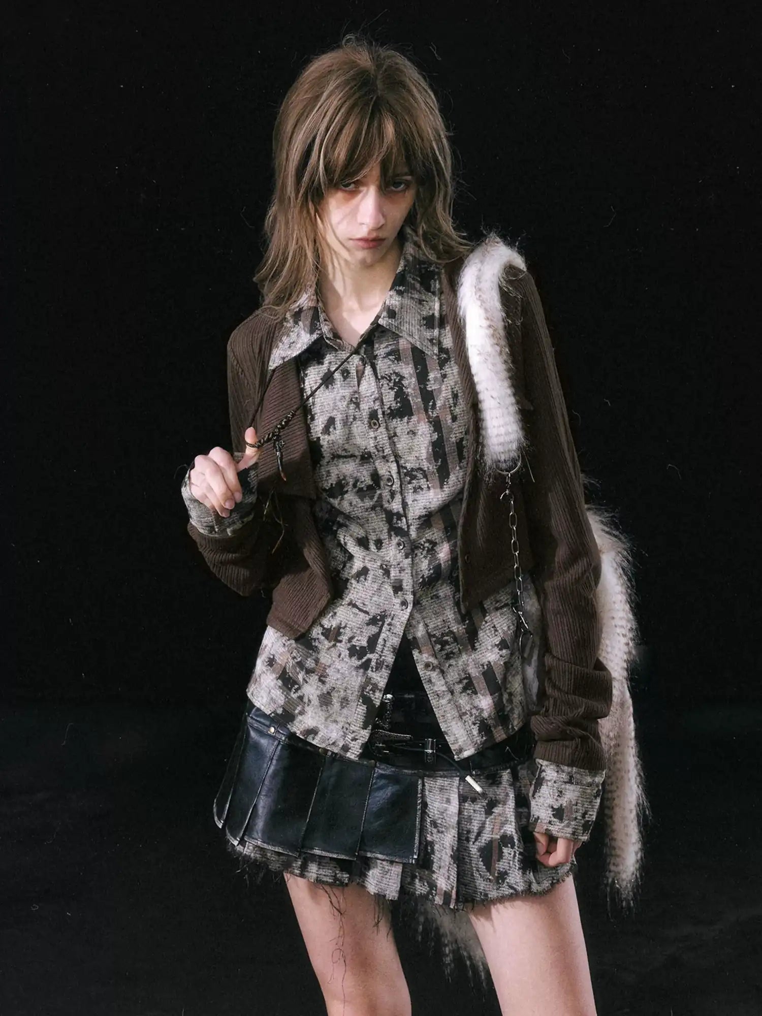 Cest Nous Rebel In Disguise Patchwork Shirt