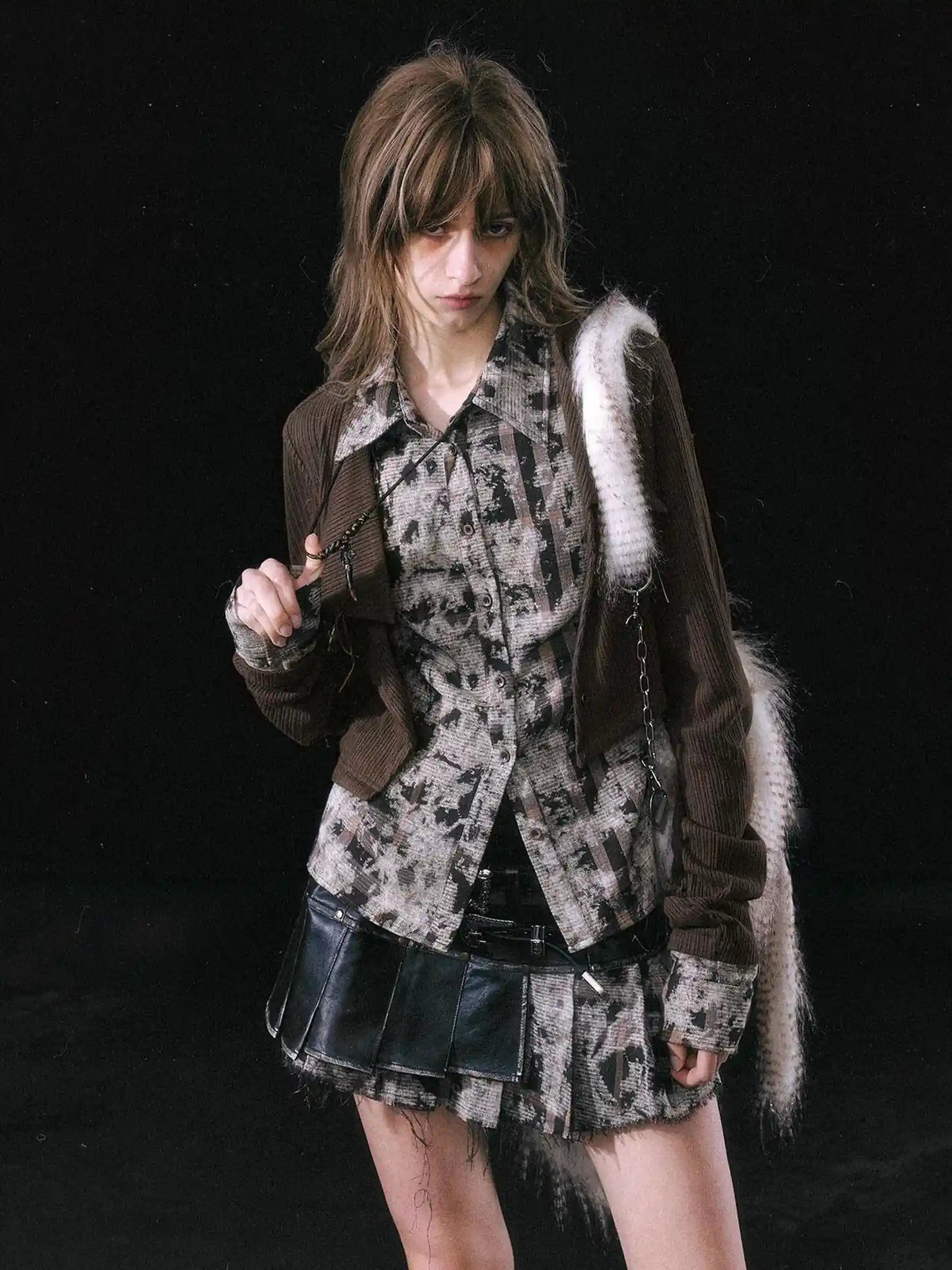 Cest Nous Rebel In Disguise Patchwork Shirt