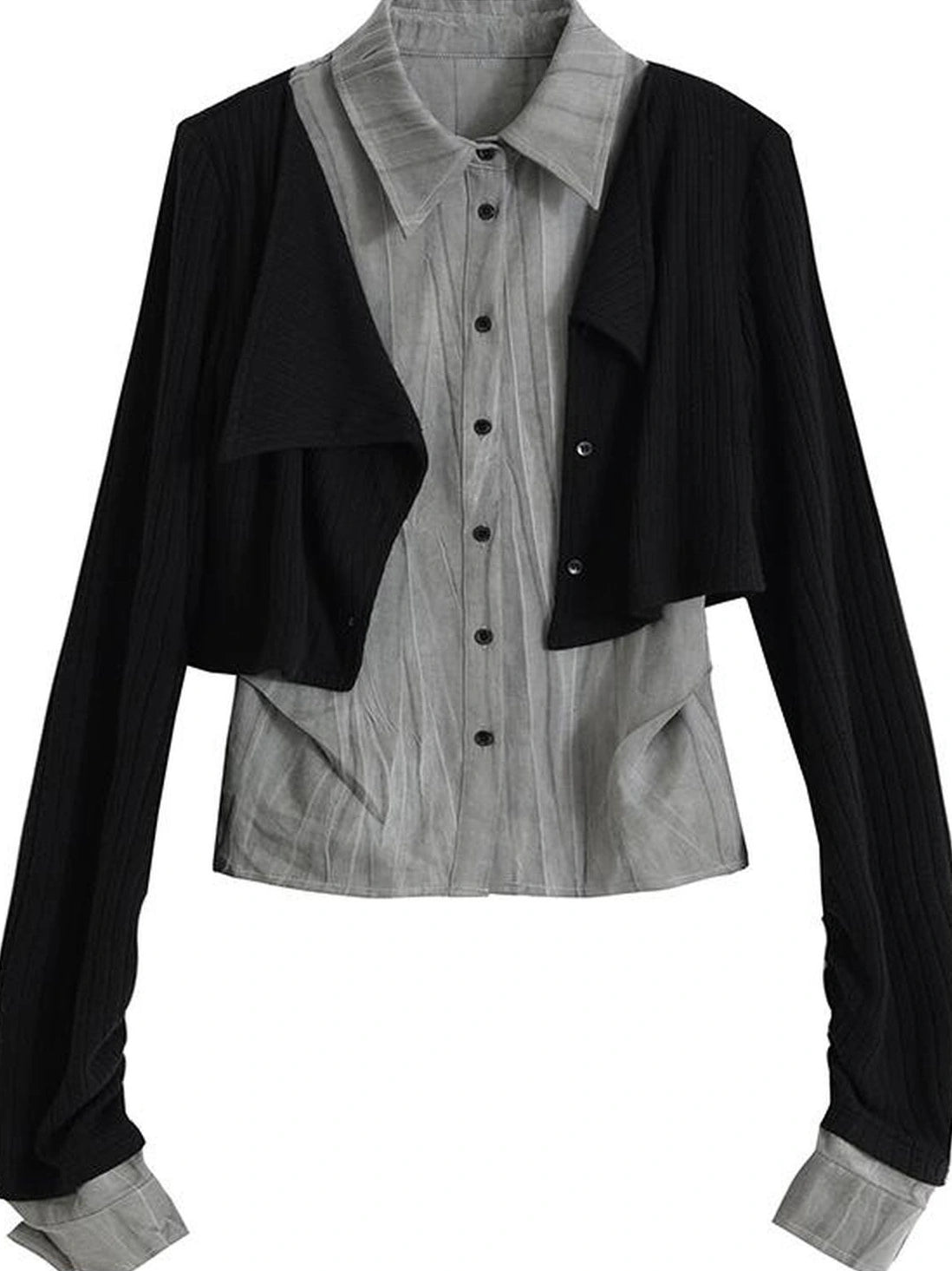 Cest Nous Rebel In Disguise Patchwork Shirt