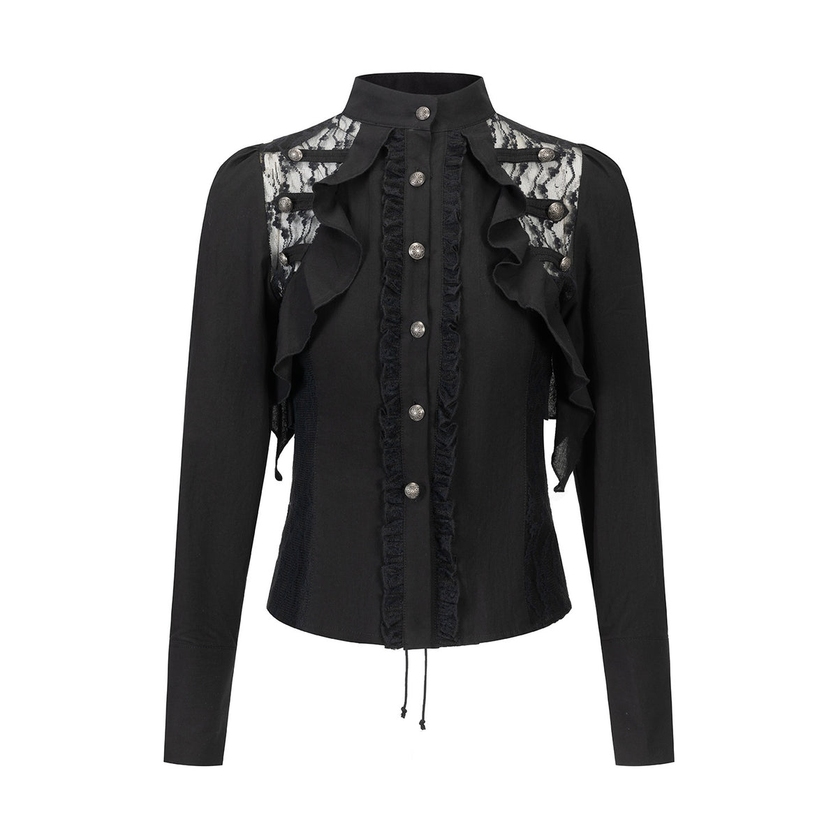 Cest_Nous_Romantic_Lace_Ruffle_Waist_Spliced_Open_Cardigan_Women&