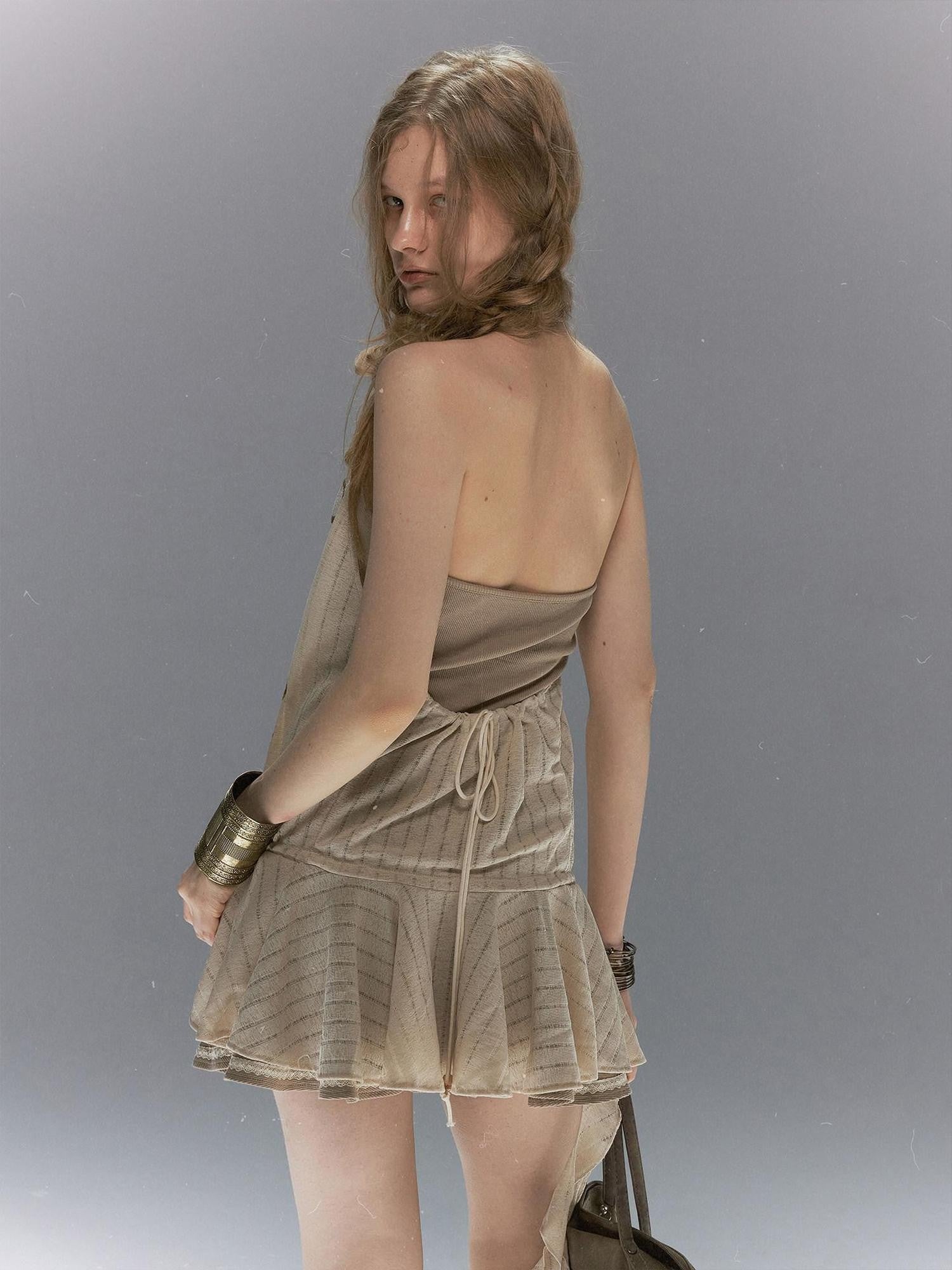 Cest Nous Ruffle Lace Chain Print Women&