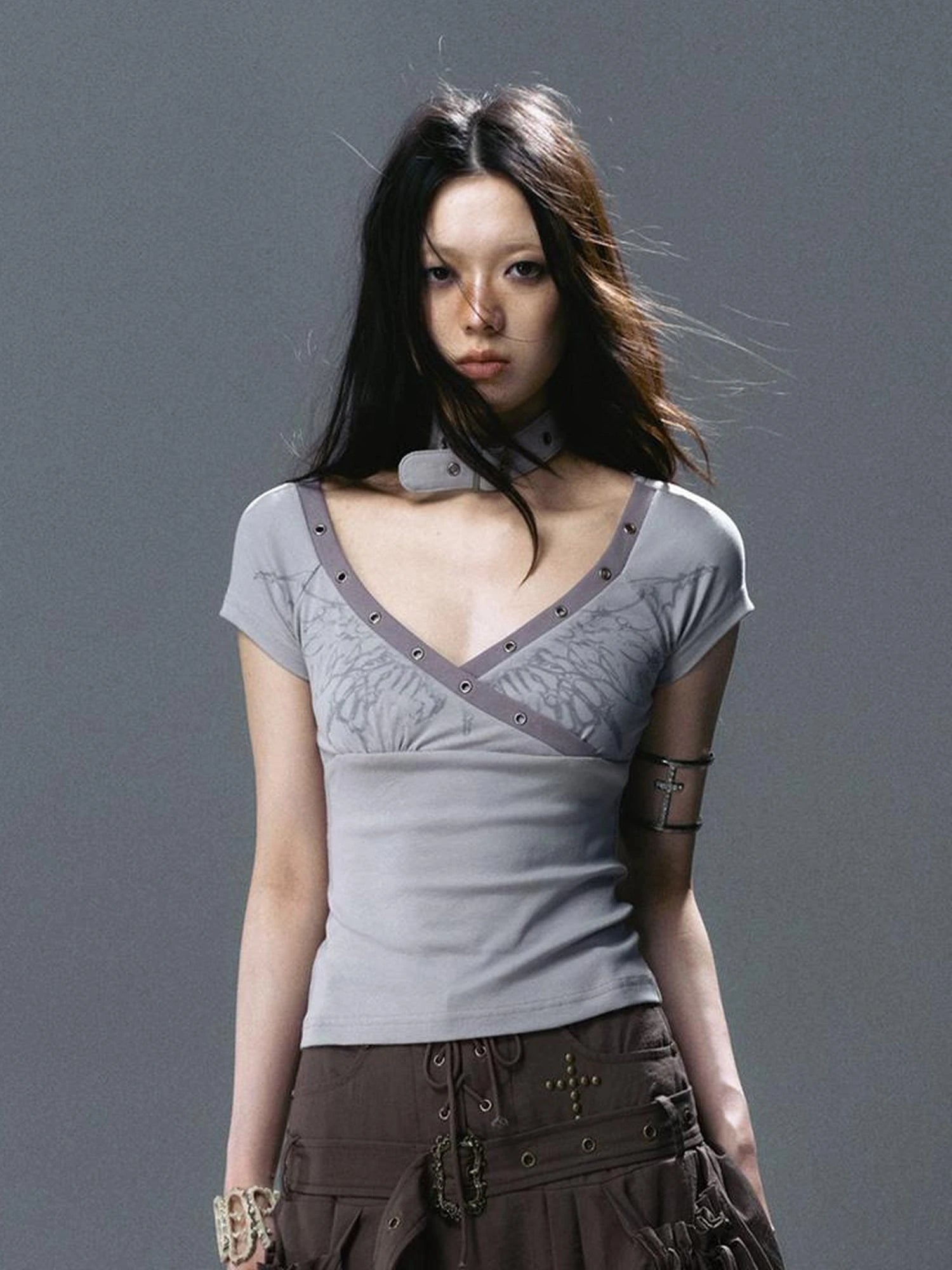 Sea Witch Butterfly Poetry Tee V-Neck T-Shirt Long-Sleeve