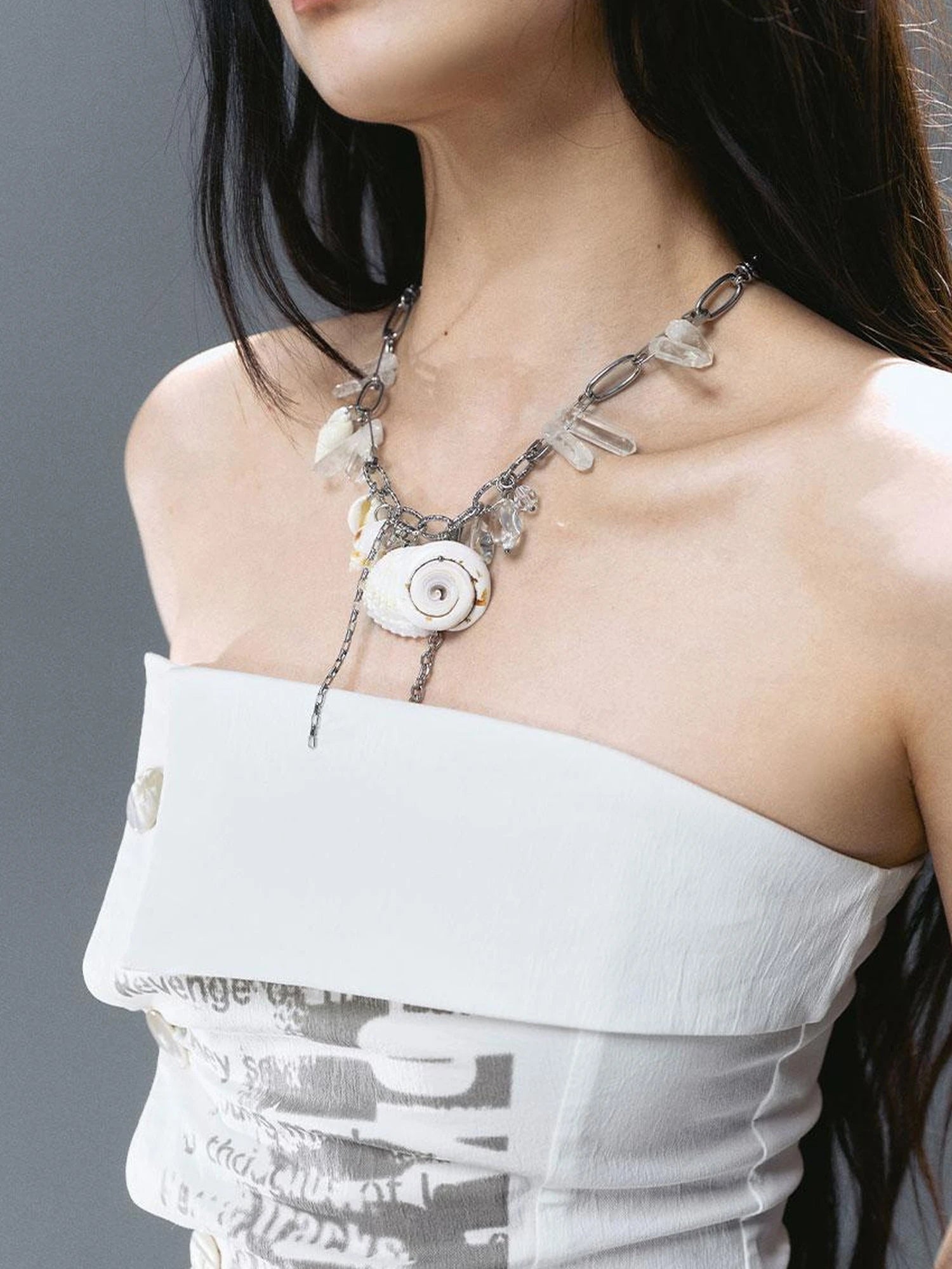 Sea Witch Crystal Shell Layered Necklace