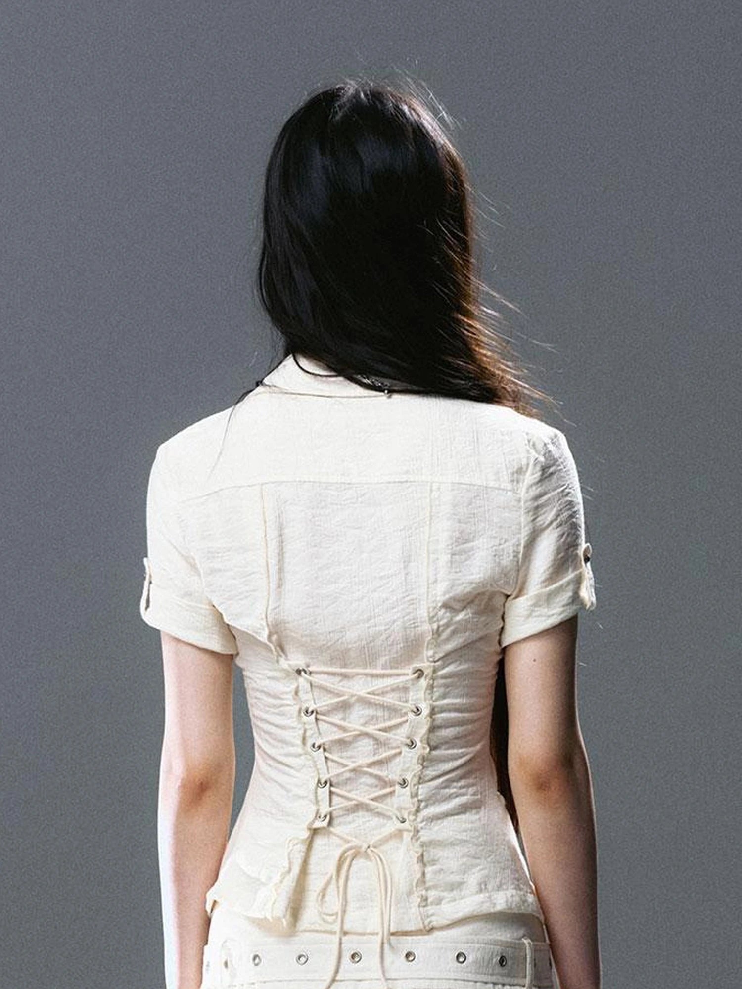 Sea Witch Poetry Vintage Gothic Ruffles V-neck T-shirt Long-Sleeve