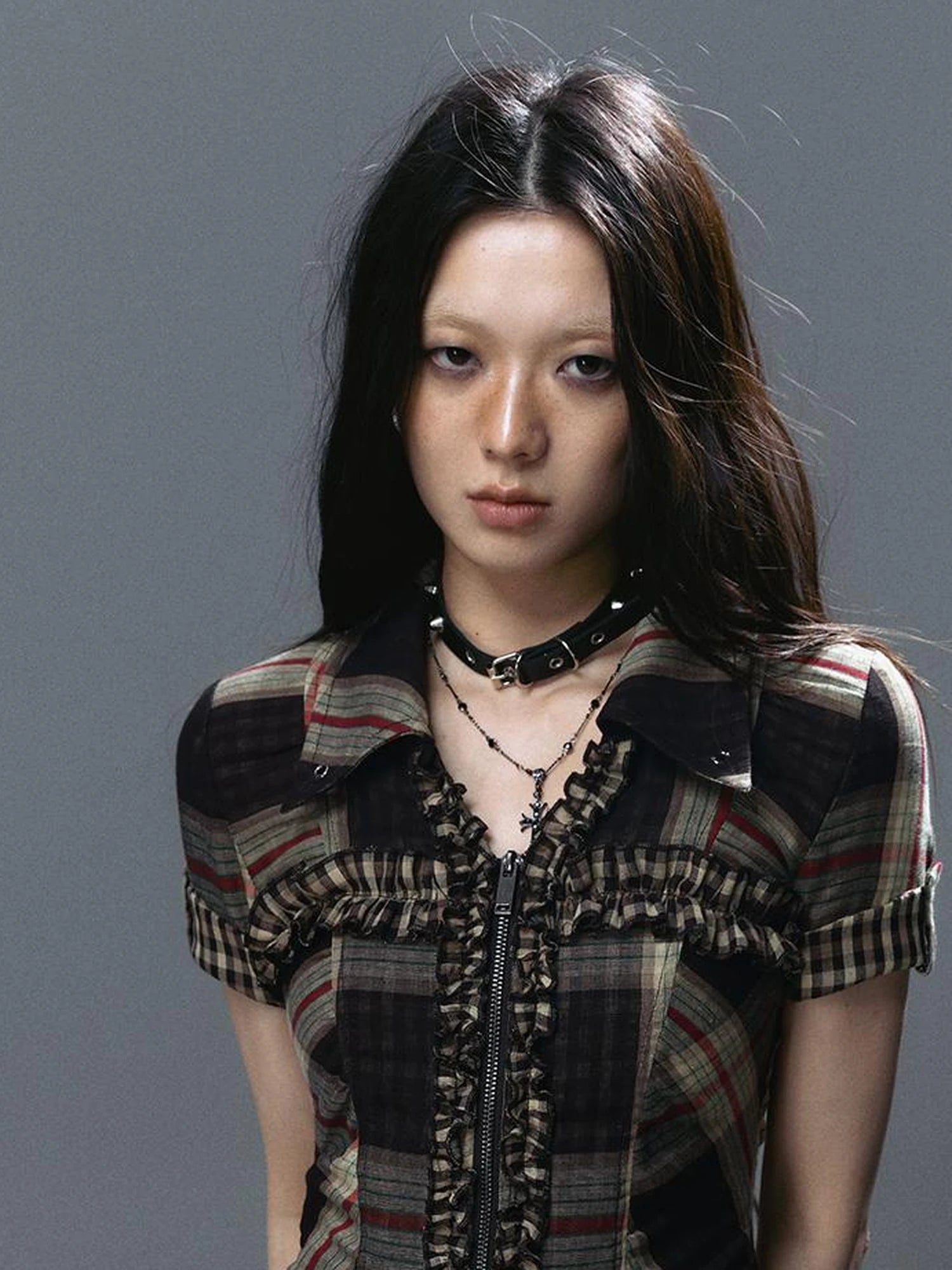 Sea Witch Poetry Vintage Gothic Ruffles V-neck T-shirt Long-Sleeve