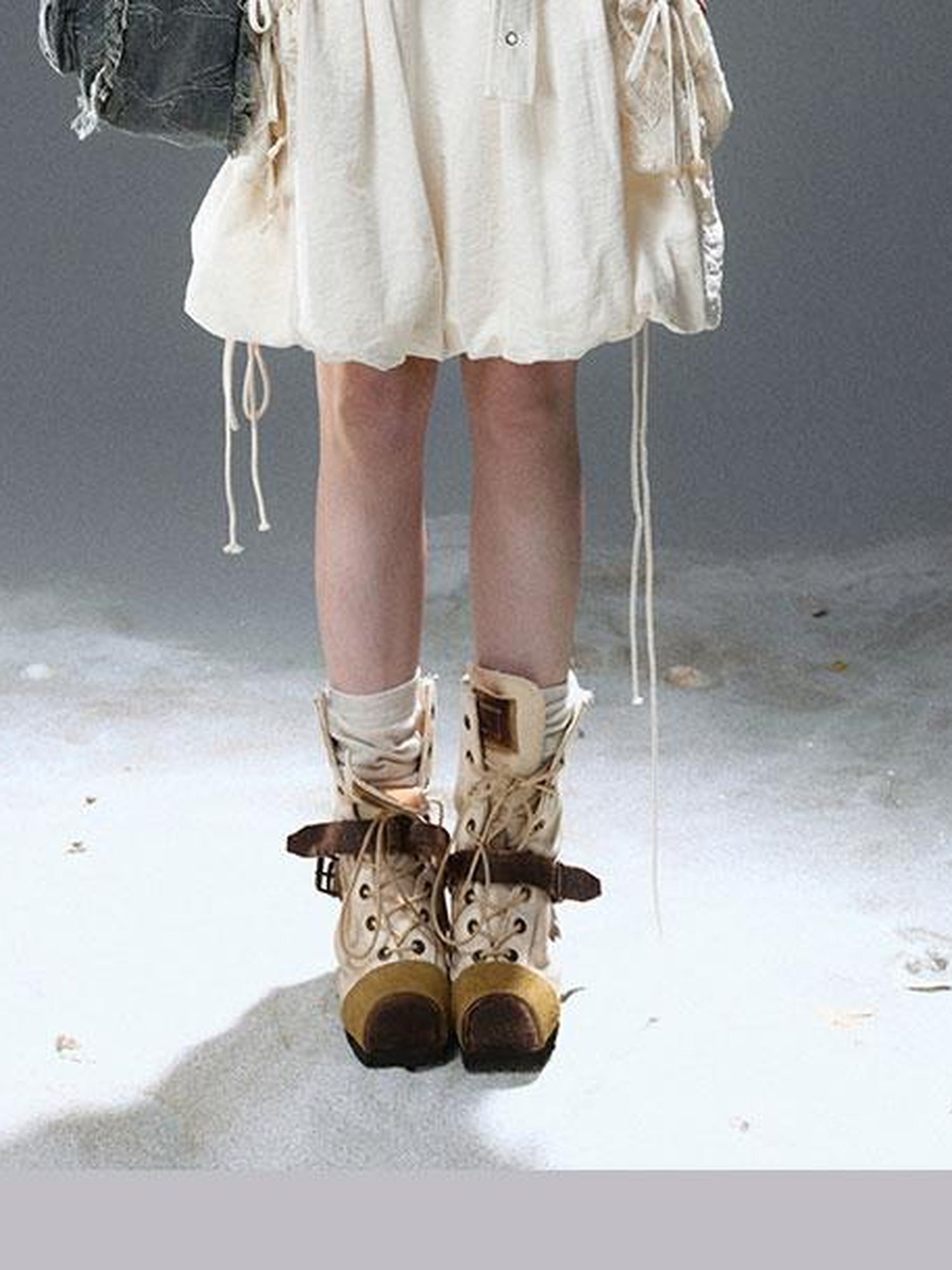 Update Cest Nous Sea Witch Punk Romantic Drawstring Boucle Skirt