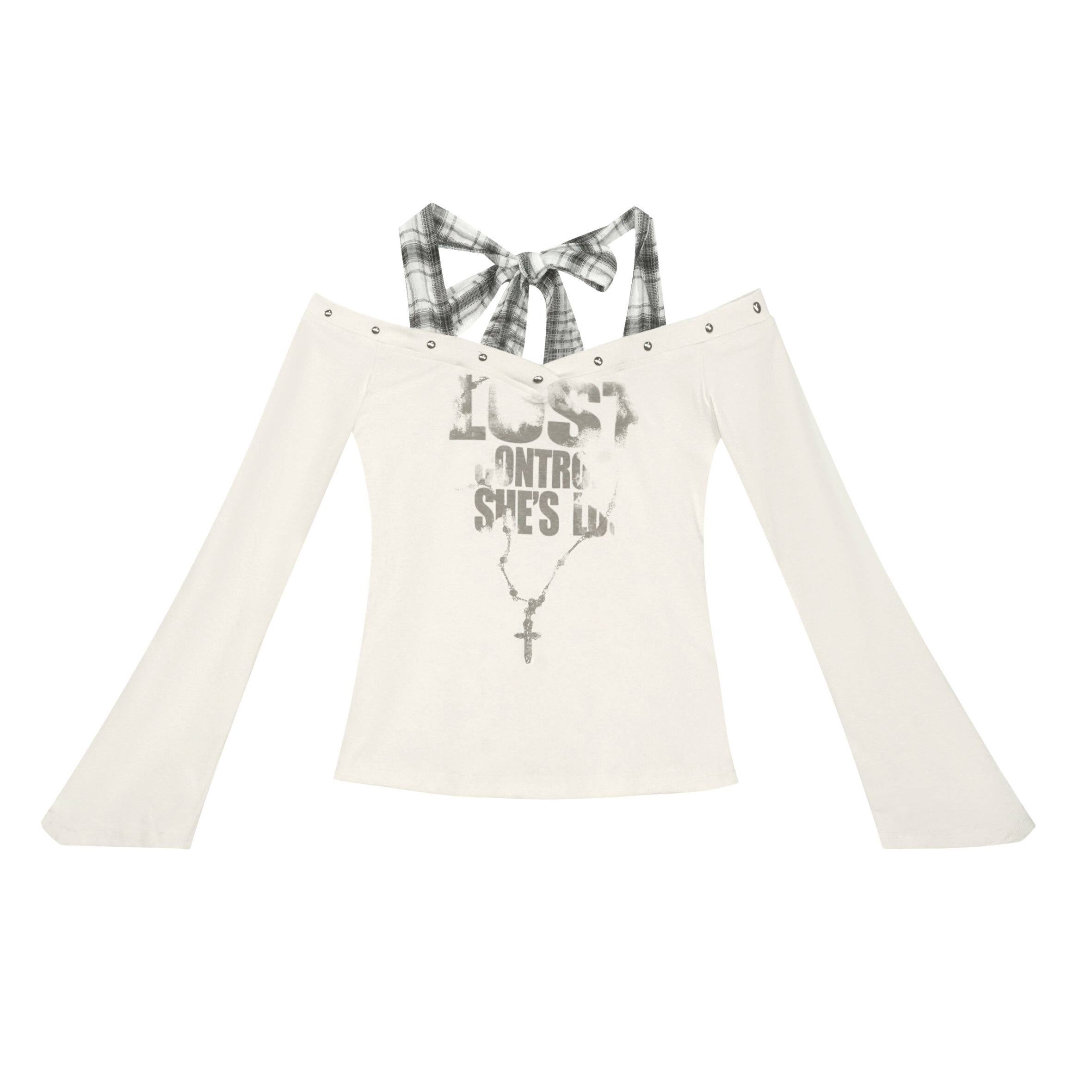 Cest_Nous_Studded_Punk_Print_Off_Shoulder_Halter_Women&