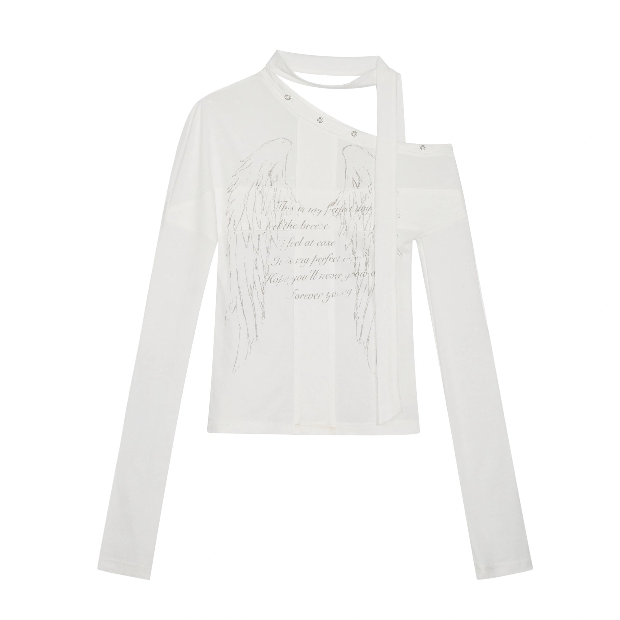 Chinese Clothing Cest Nous Update Cross Print Off Shoulder Knit Top MISSTT