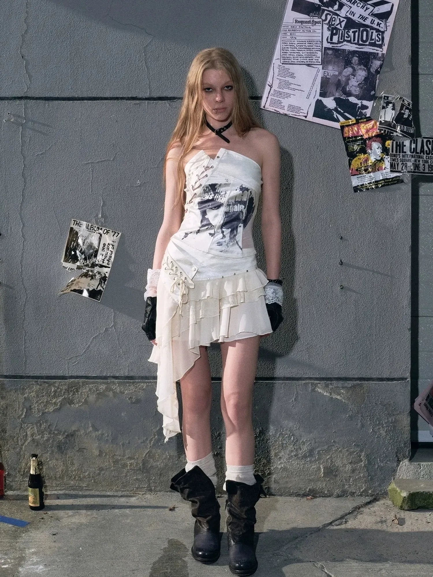 Chinese Clothing Cest Nous Update Deconstructed Punk Corset Top