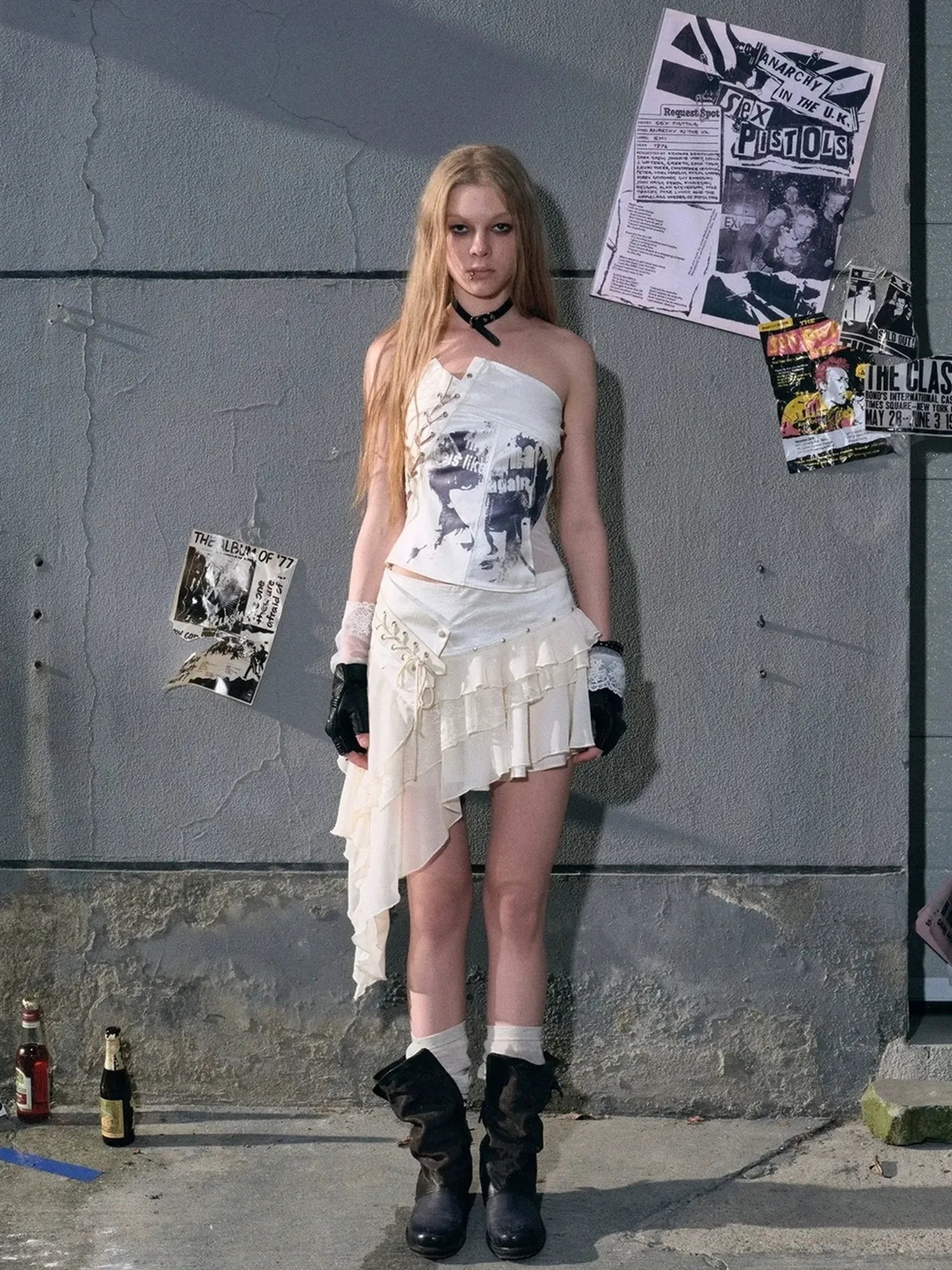 Chinese Clothing Cest Nous Update Deconstructed Punk Corset Top