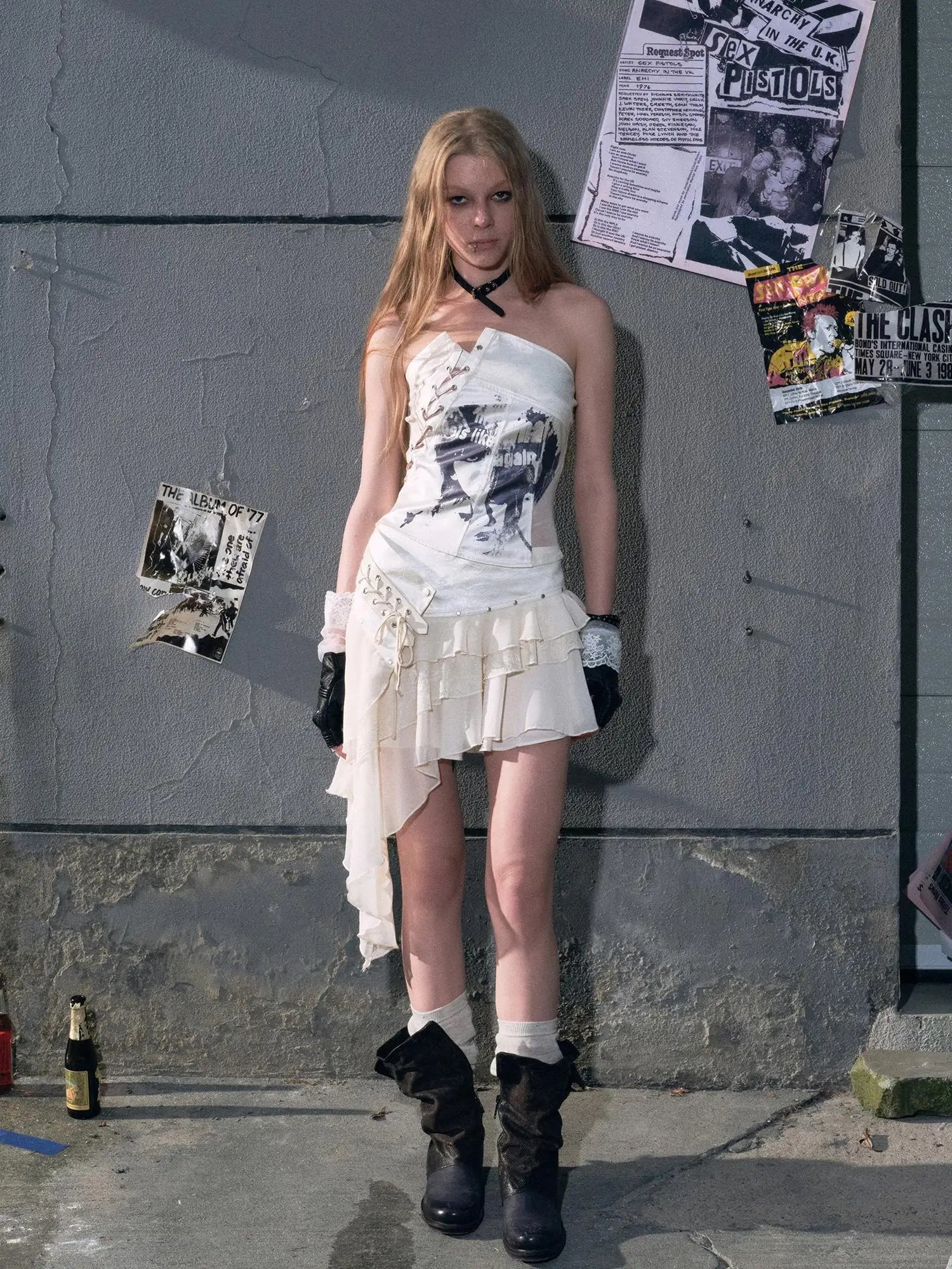 Chinese Clothing Cest Nous Update Deconstructed Punk Corset Top