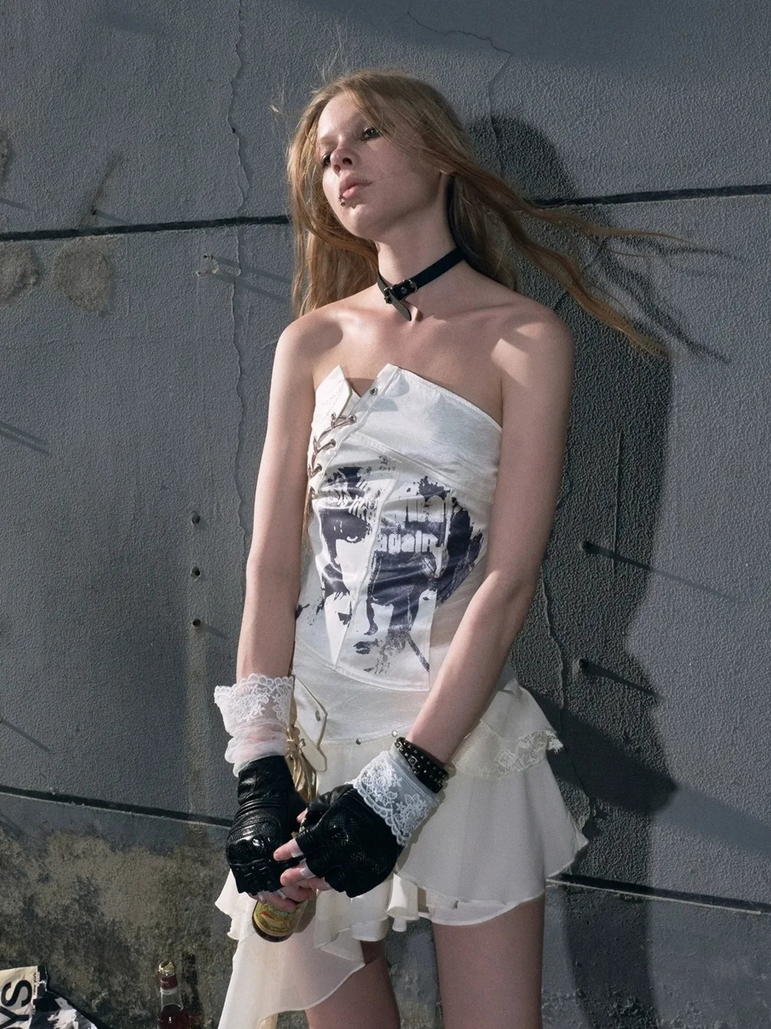 Chinese Clothing Cest Nous Update Deconstructed Punk Corset Top