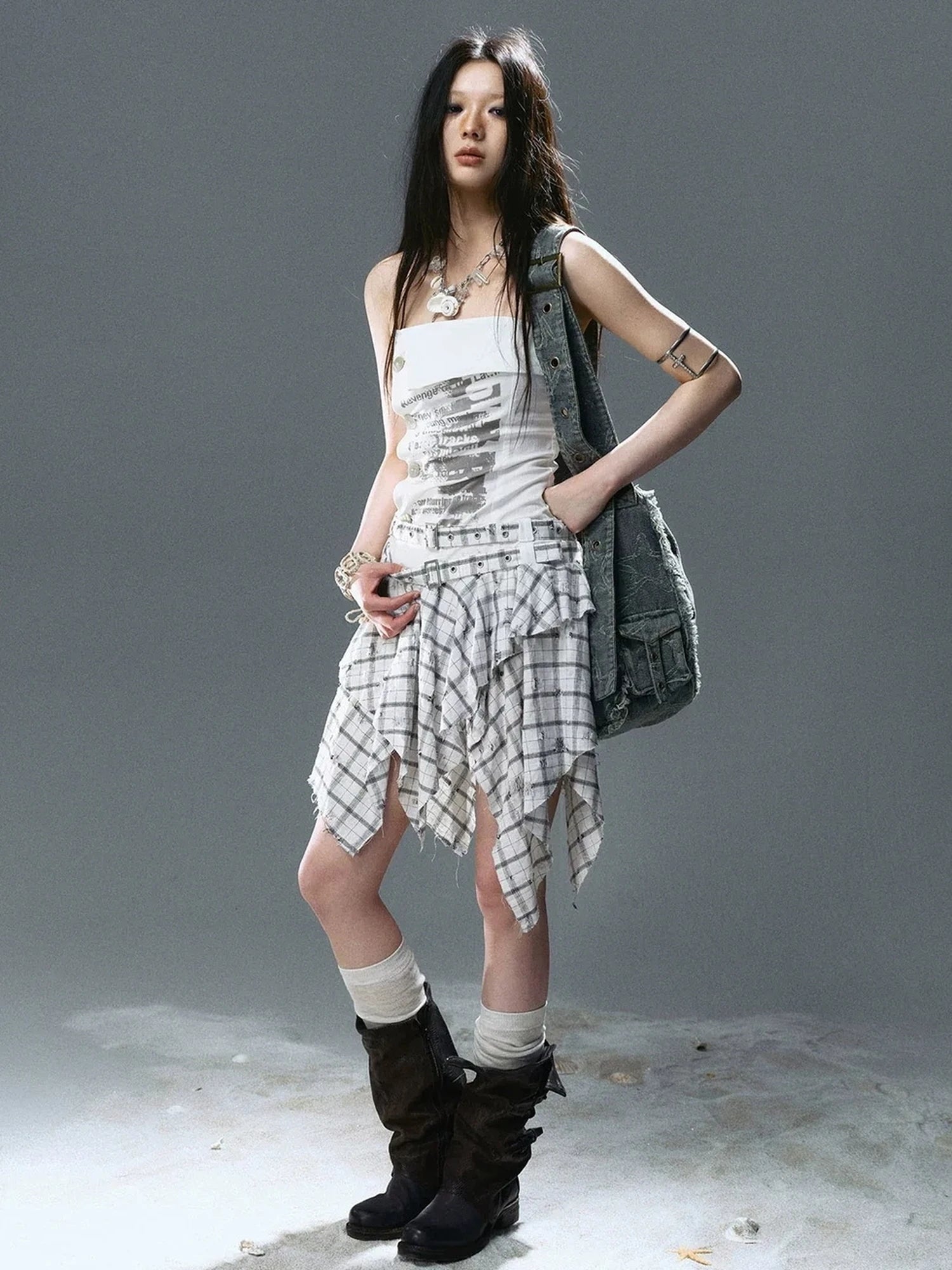 Chinese Clothing Cest Nous Update Layered Shell Crystal Pendant Necklace
