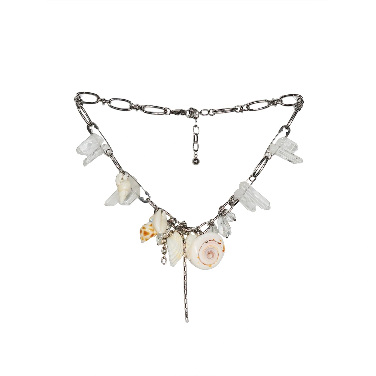 Chinese Clothing Cest Nous Update Layered Shell Crystal Pendant Necklace MISSTT