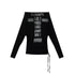 Chinese Clothing Cest Nous Update Lost Cross Print Batwing Sleeve Top MISSTT