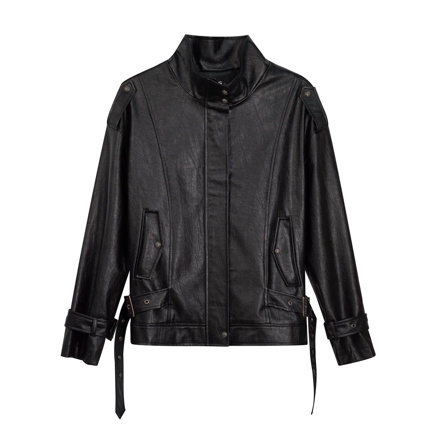 Chinese Clothing Cest Nous Update Oversize Textured Leather Jacket With Adjustable Hem MISSTT