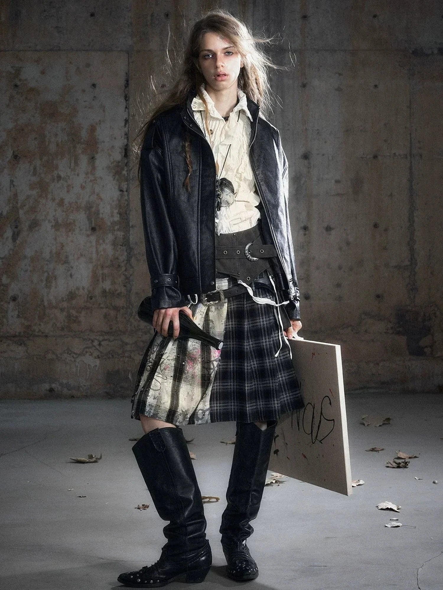 Chinese Clothing Cest Nous Update Oversize Textured Leather Jacket With Adjustable Hem