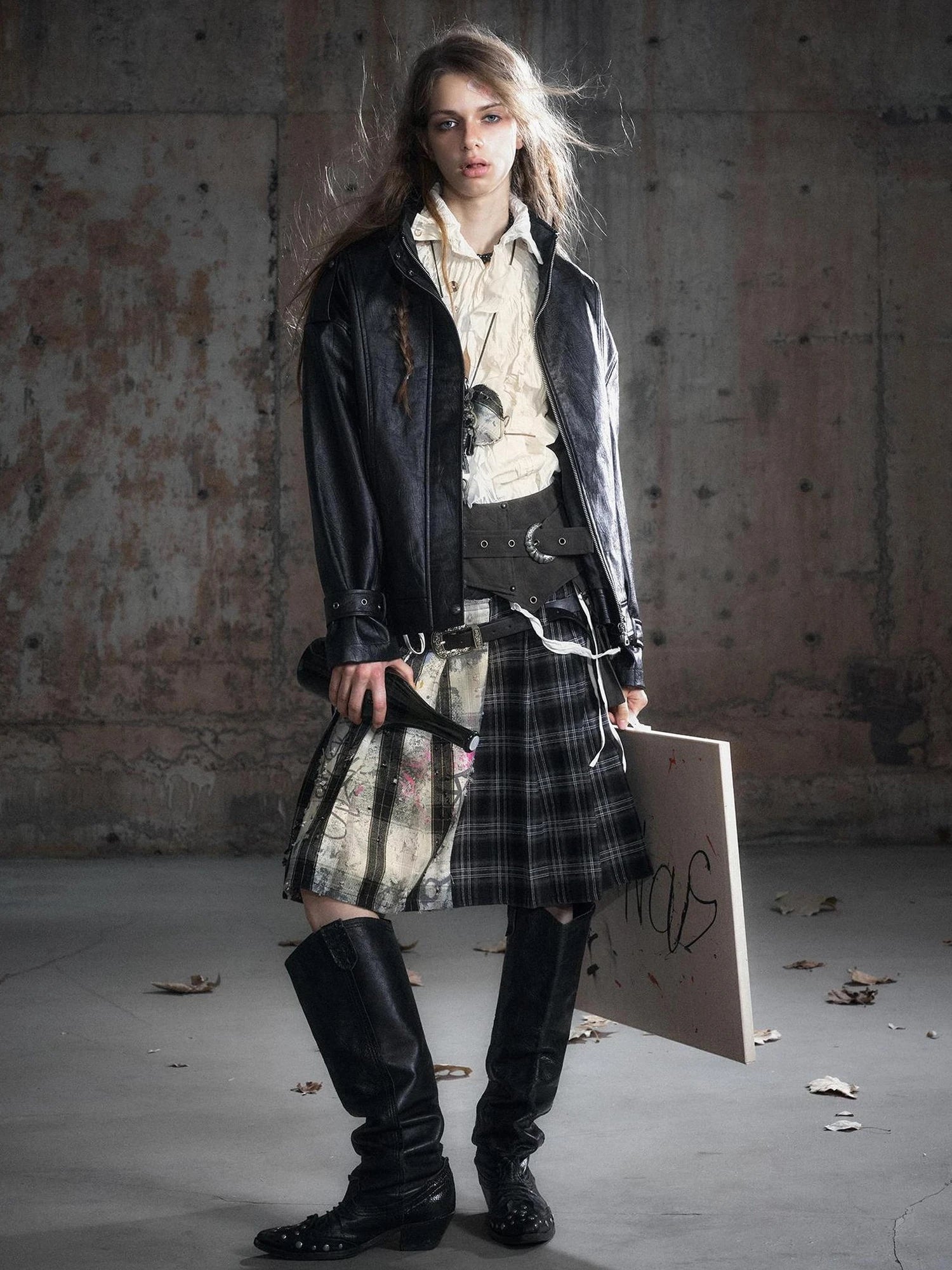 Chinese Clothing Cest Nous Update Oversize Textured Leather Jacket With Adjustable Hem