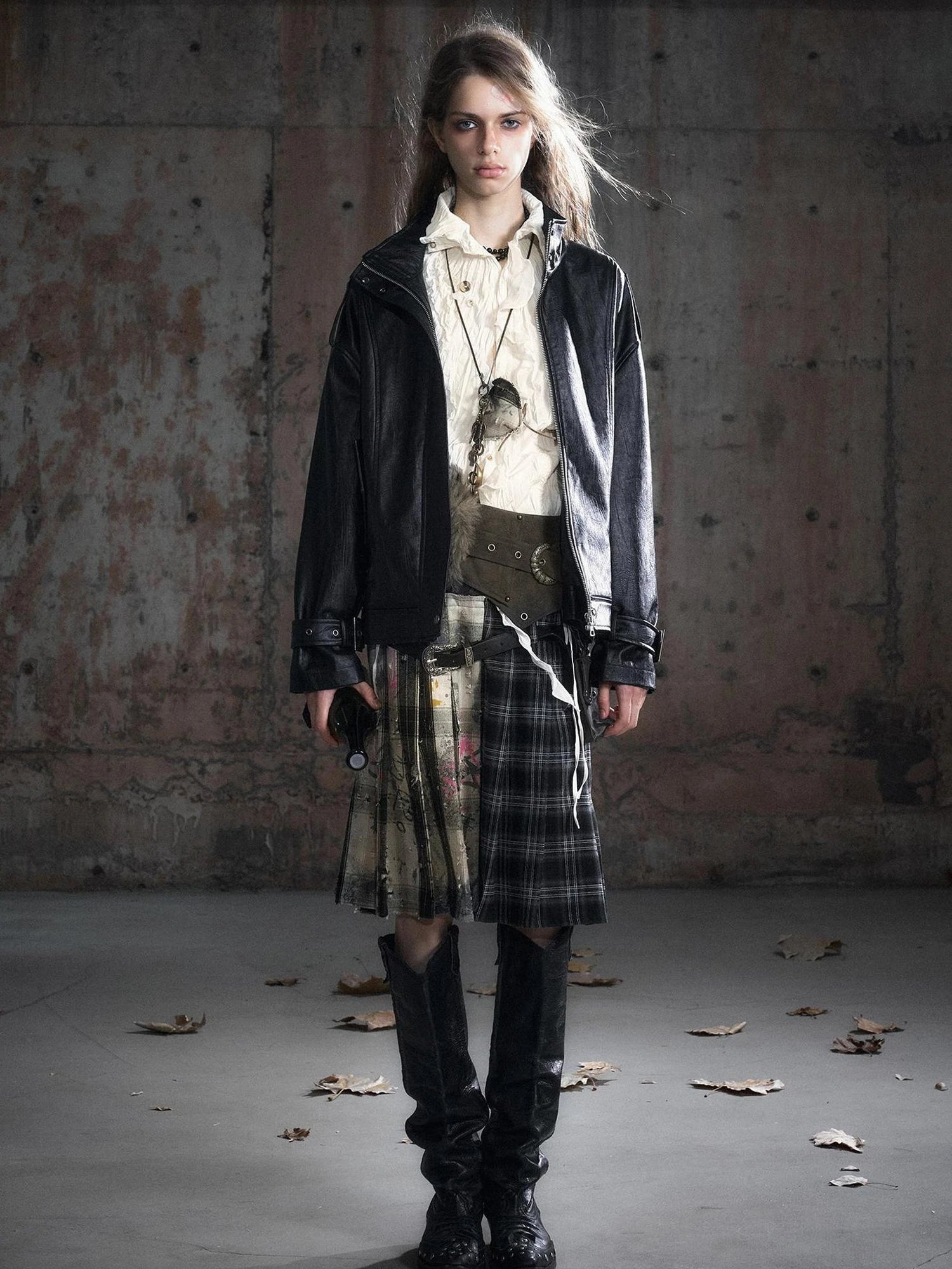 Chinese Clothing Cest Nous Update Oversize Textured Leather Jacket With Adjustable Hem