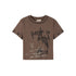 Chinese Clothing Cest Nous Update Punk Graffiti Cropped Tee V-neck T-shirt Long Sleeve MISSTT