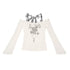 Chinese Clothing Cest Nous Update Punk Studded Off Shoulder Graphic Top MISSTT