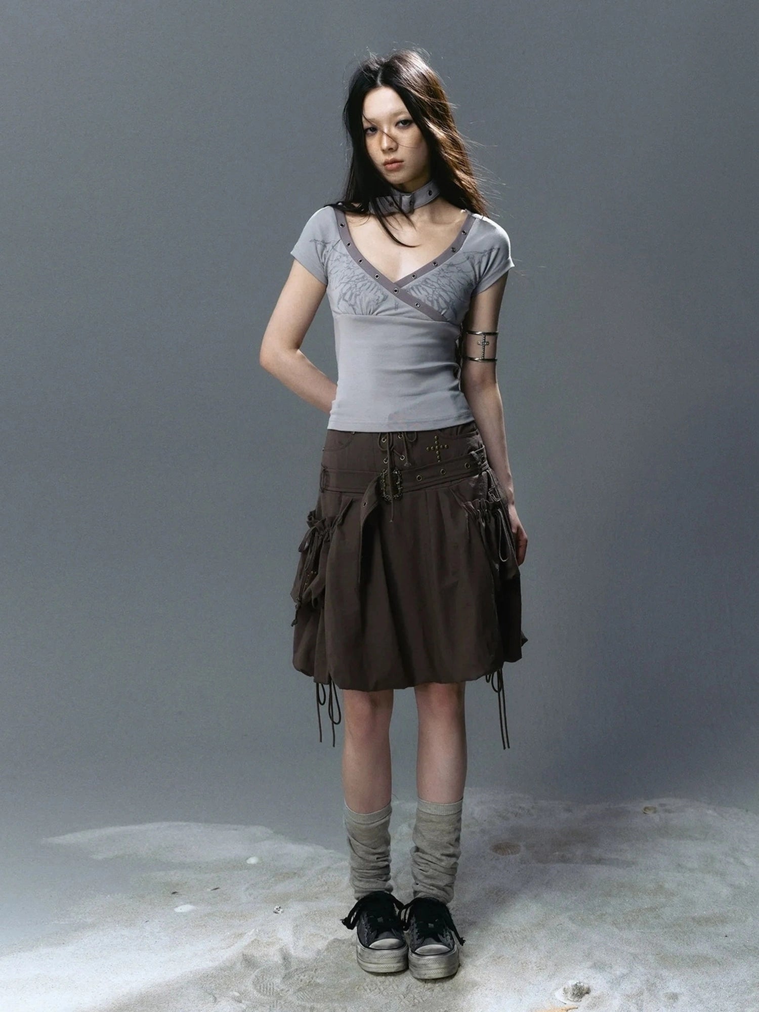 Chinese Clothing Cest Nous Update Sea Fallen Butterfly Slim Tee