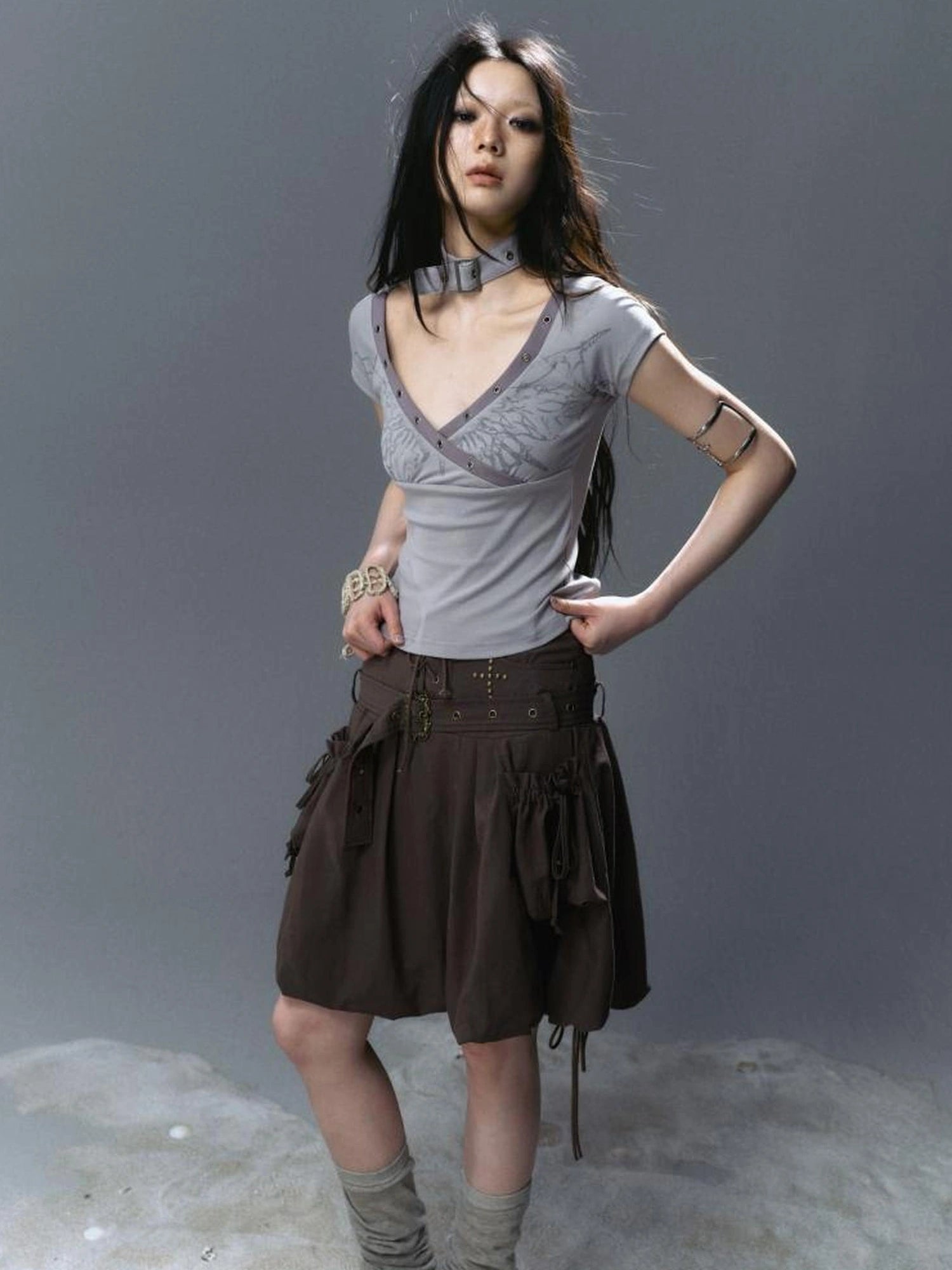 Chinese Clothing Cest Nous Update Sea Fallen Butterfly Slim Tee