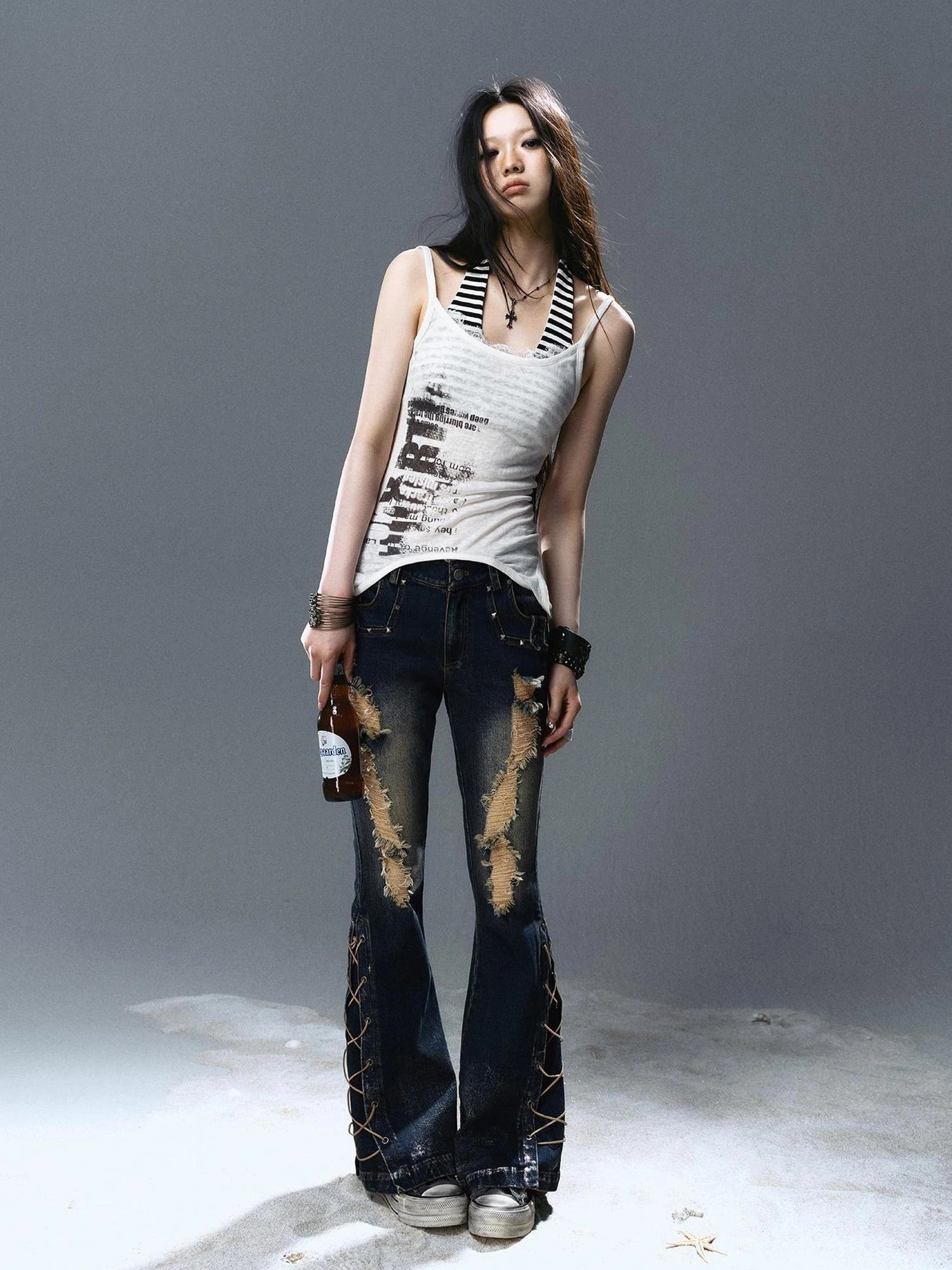 Chinese Clothing Cest Nous Update Two Way Graffiti Bandeau Set