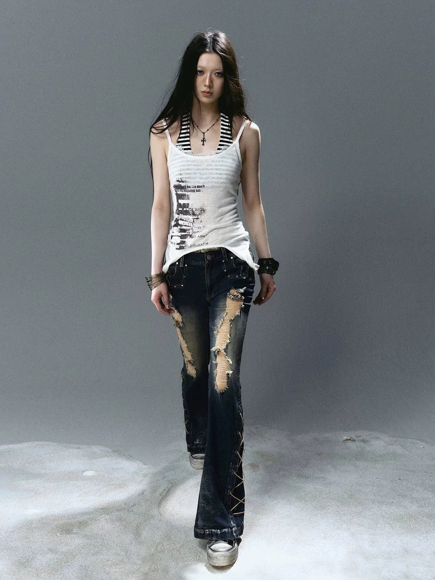 Chinese Clothing Cest Nous Update Two Way Graffiti Bandeau Set