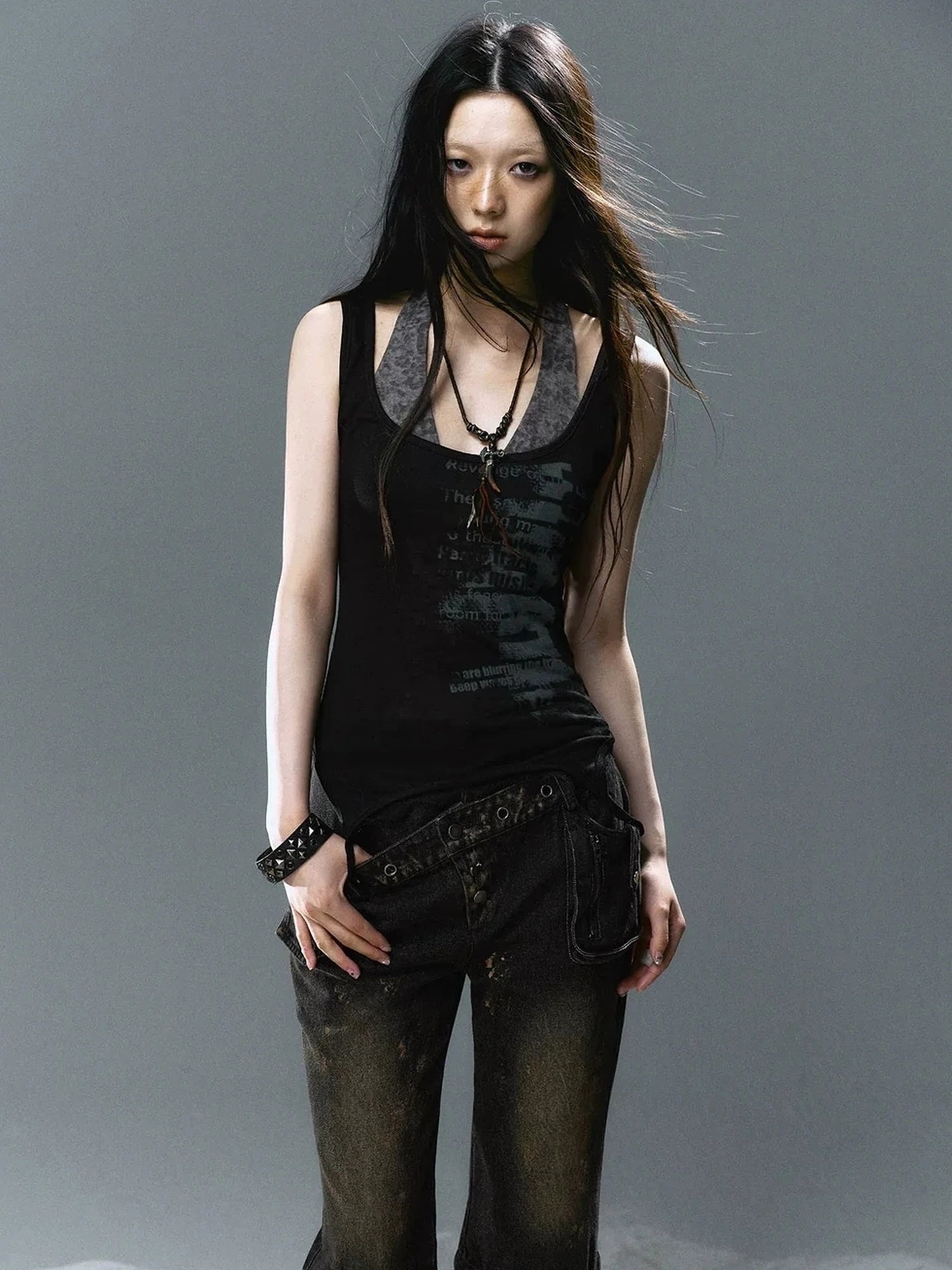 Chinese Clothing Cest Nous Update Two Way Graffiti Bandeau Set