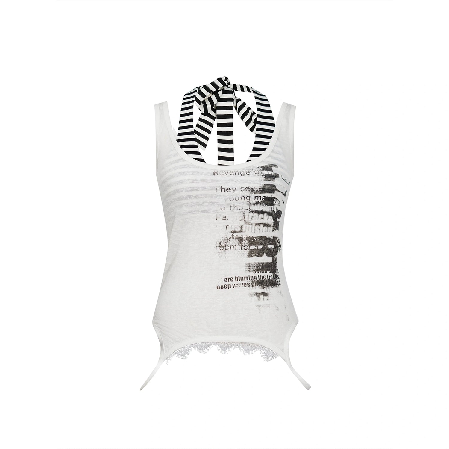 Chinese Clothing Cest Nous Update Two Way Graffiti Bandeau Set MISSTT