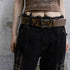 Chinese Clothing Cest Nous Update Vintage Butterfly Buckle Punk Graffiti Belt MISSTT