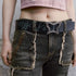 Chinese Clothing Cest Nous Update Vintage Butterfly Buckle Punk Graffiti Belt MISSTT