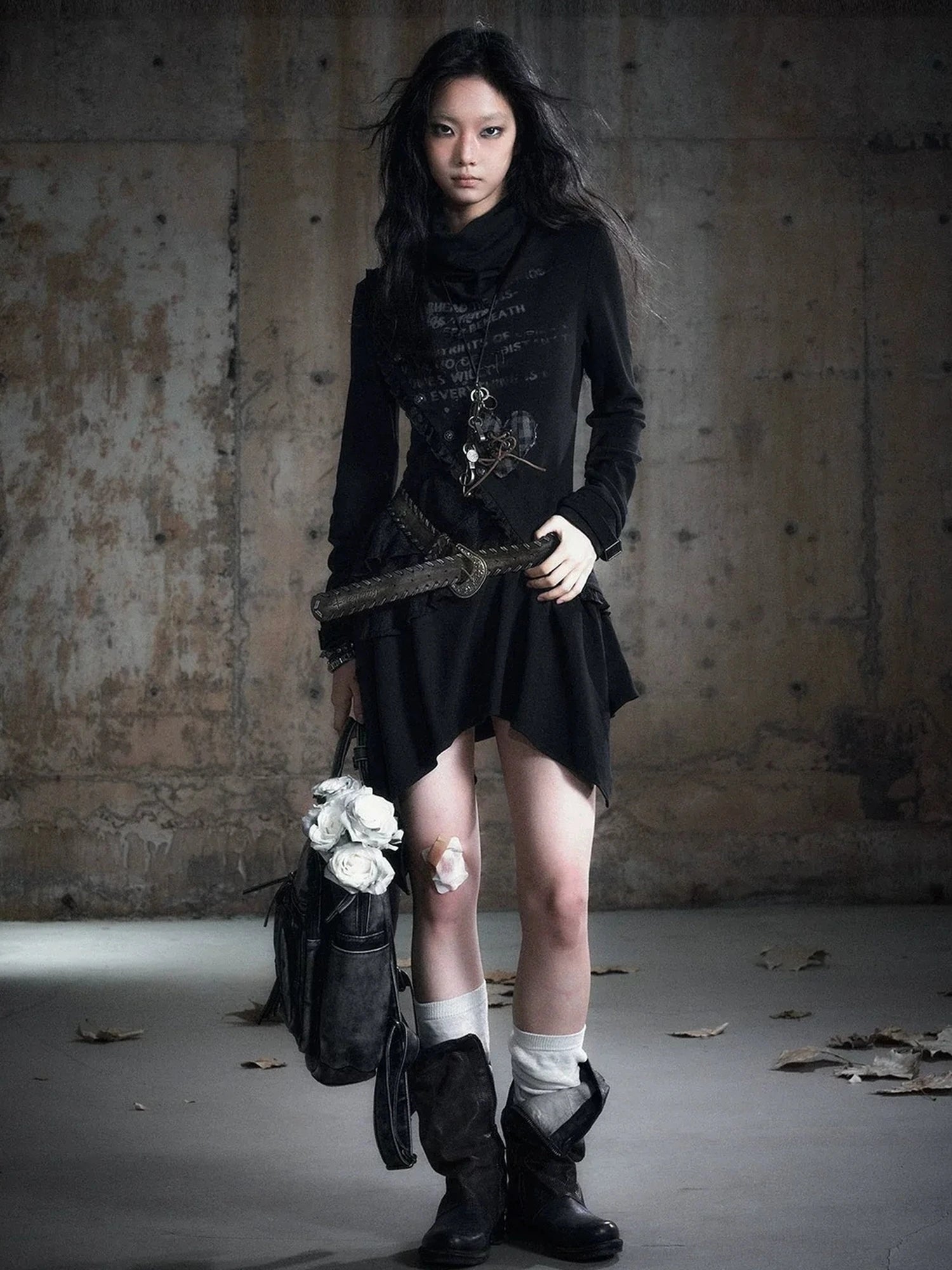 Chinese Clothing Cest Nous Update Vintage Carved Buckle Distressed Leather Lacing Belt