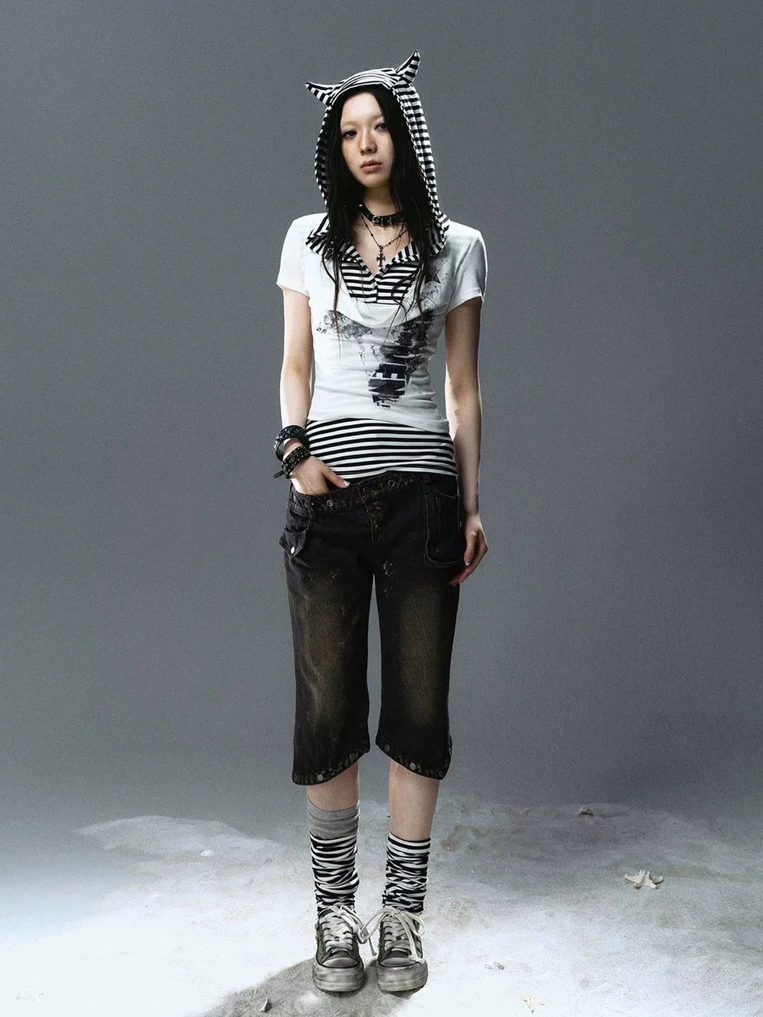 Chinese Clothing Cest Nous Update Vintage Cross Patch Distressed Canvas Sneakers