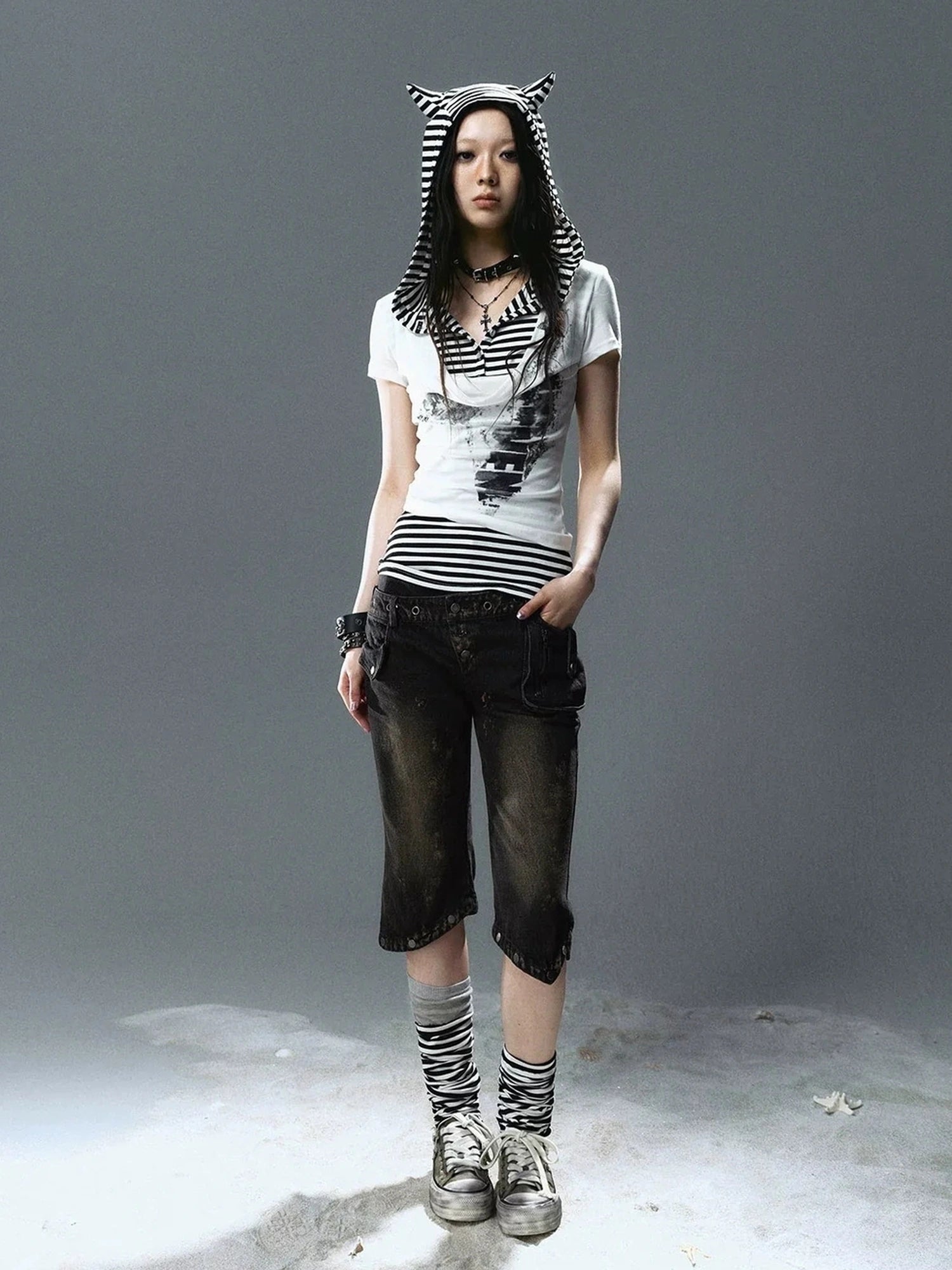 Chinese Clothing Cest Nous Update Vintage Cross Patch Distressed Canvas Sneakers
